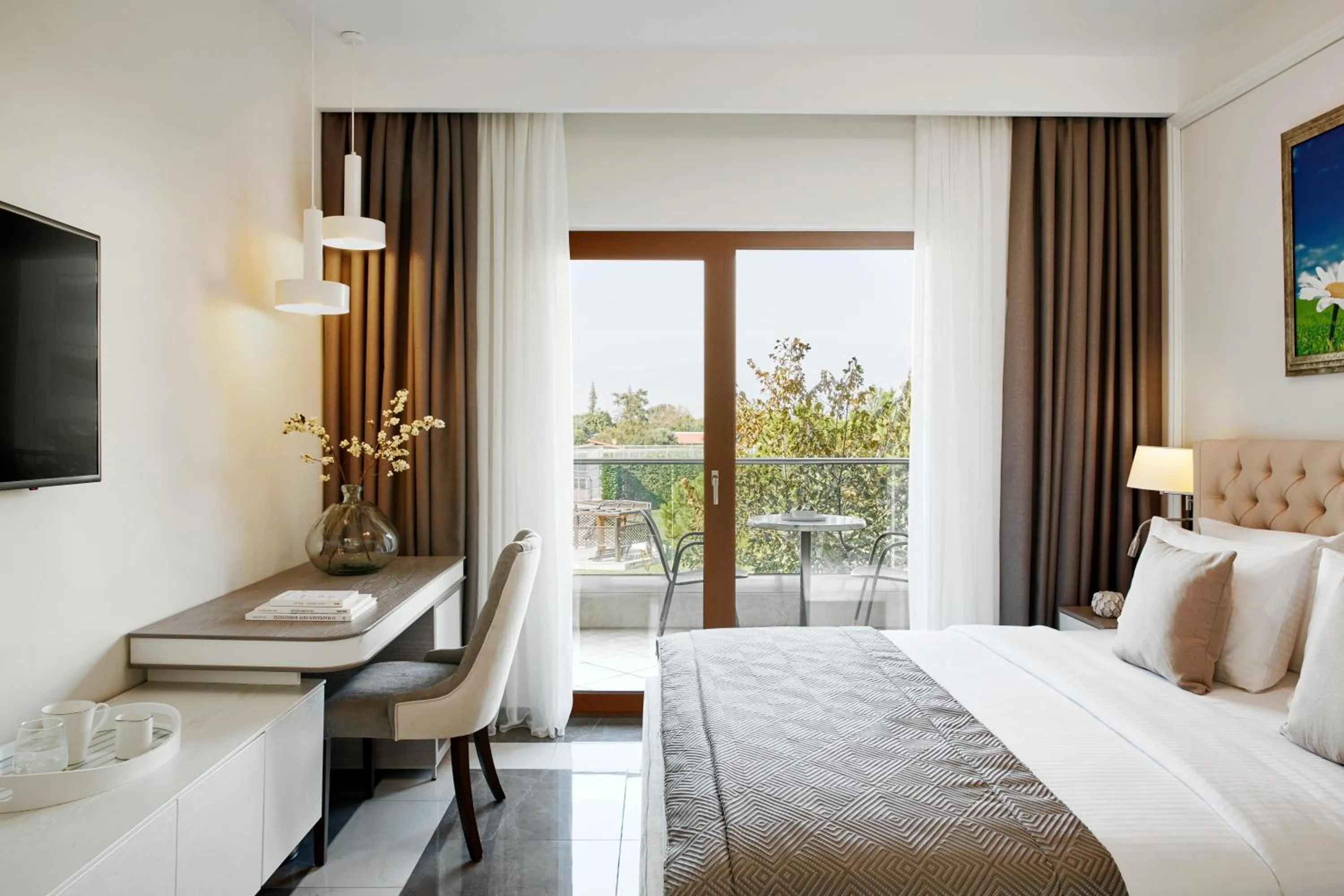 Bed in Potidea Palace Hotel