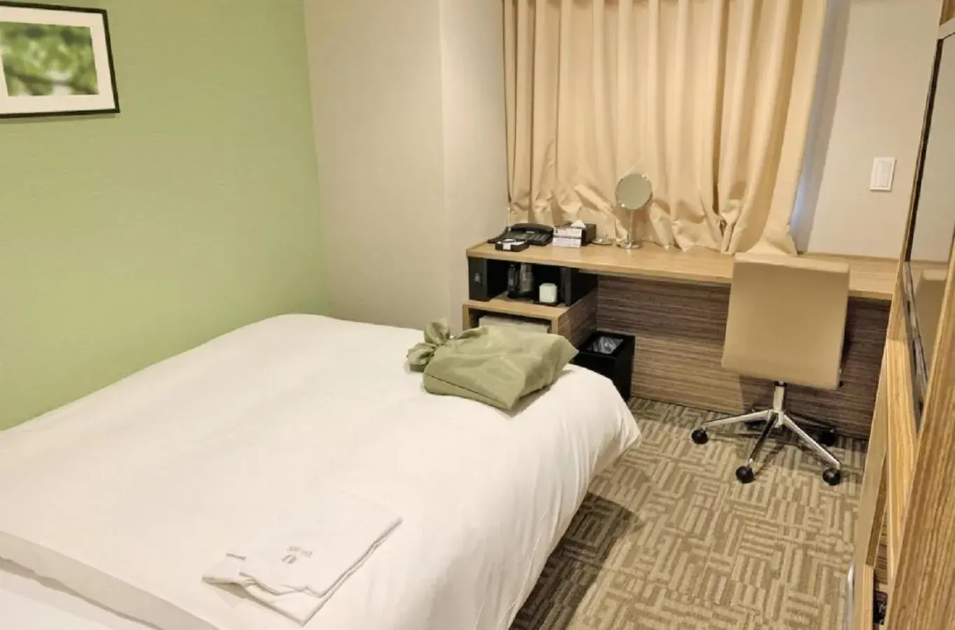 Bed in Via Inn Nagoya Shinkansen-guchi Bed in Via Inn Nagoya Shinkansen-guchi