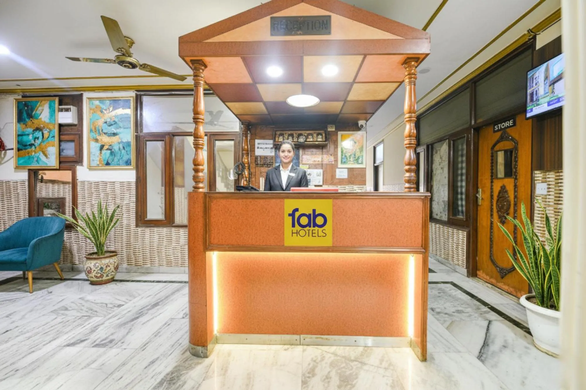 Lobby or reception in FabHotel Royal Inn
