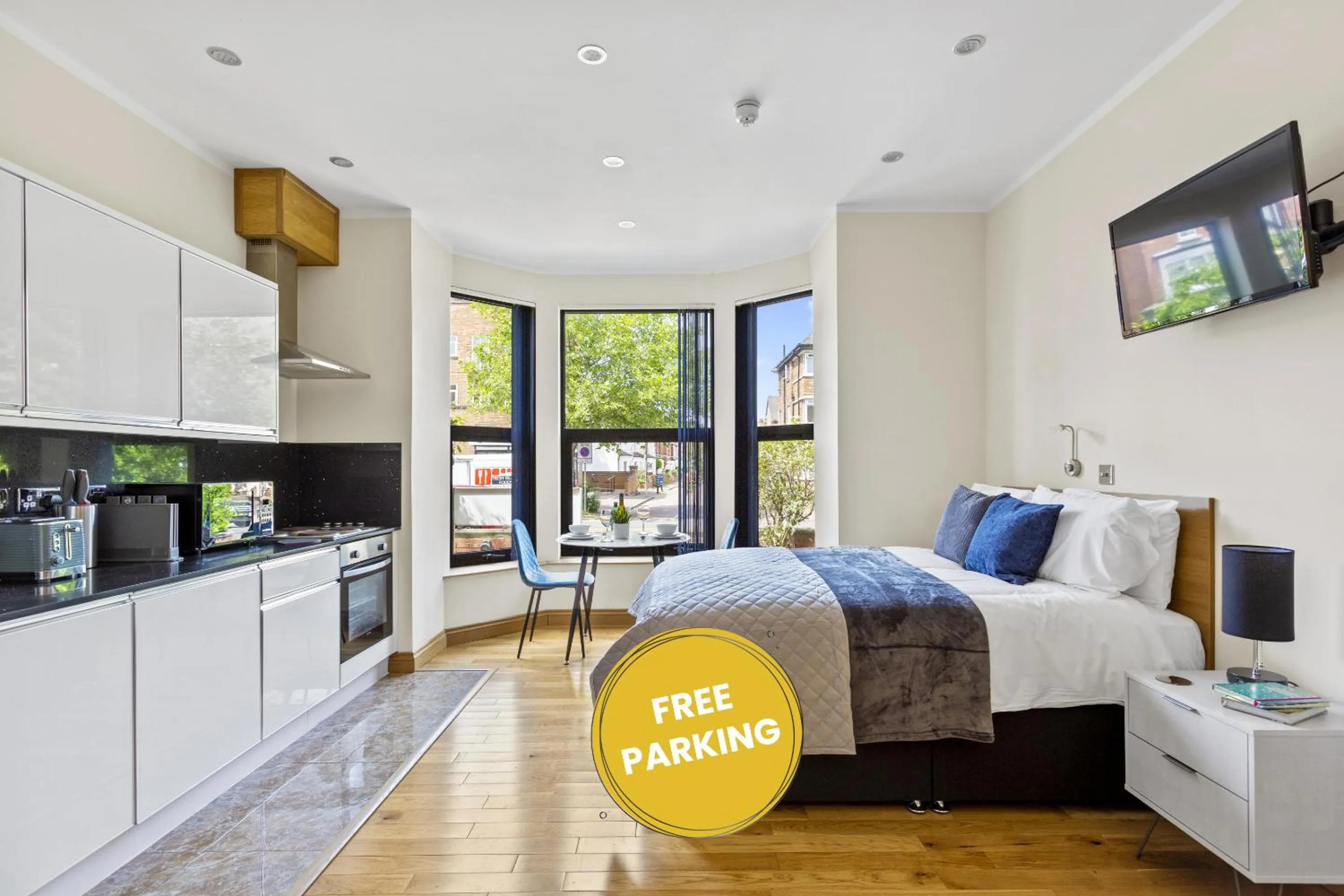 Bedroom in West One Studios