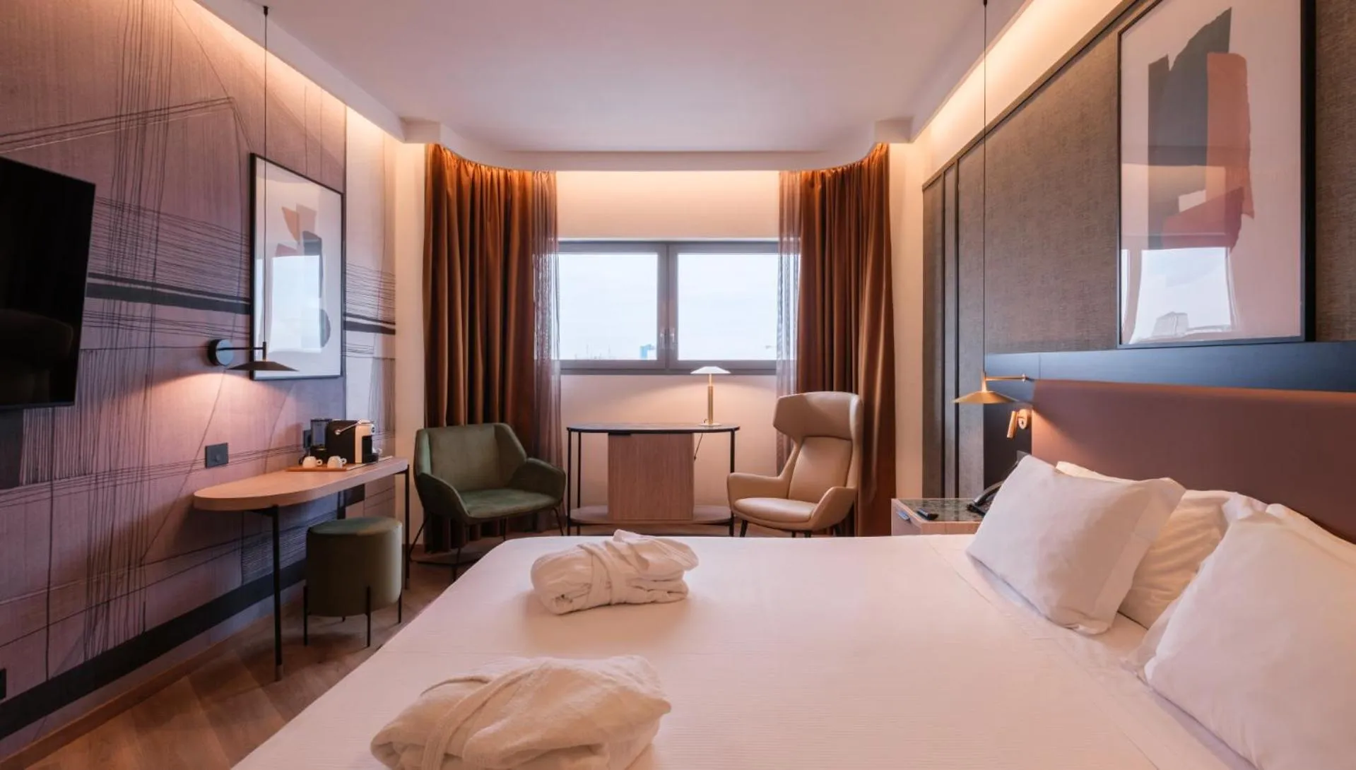 Bedroom, Bed in Savhotel Mantegna Padova