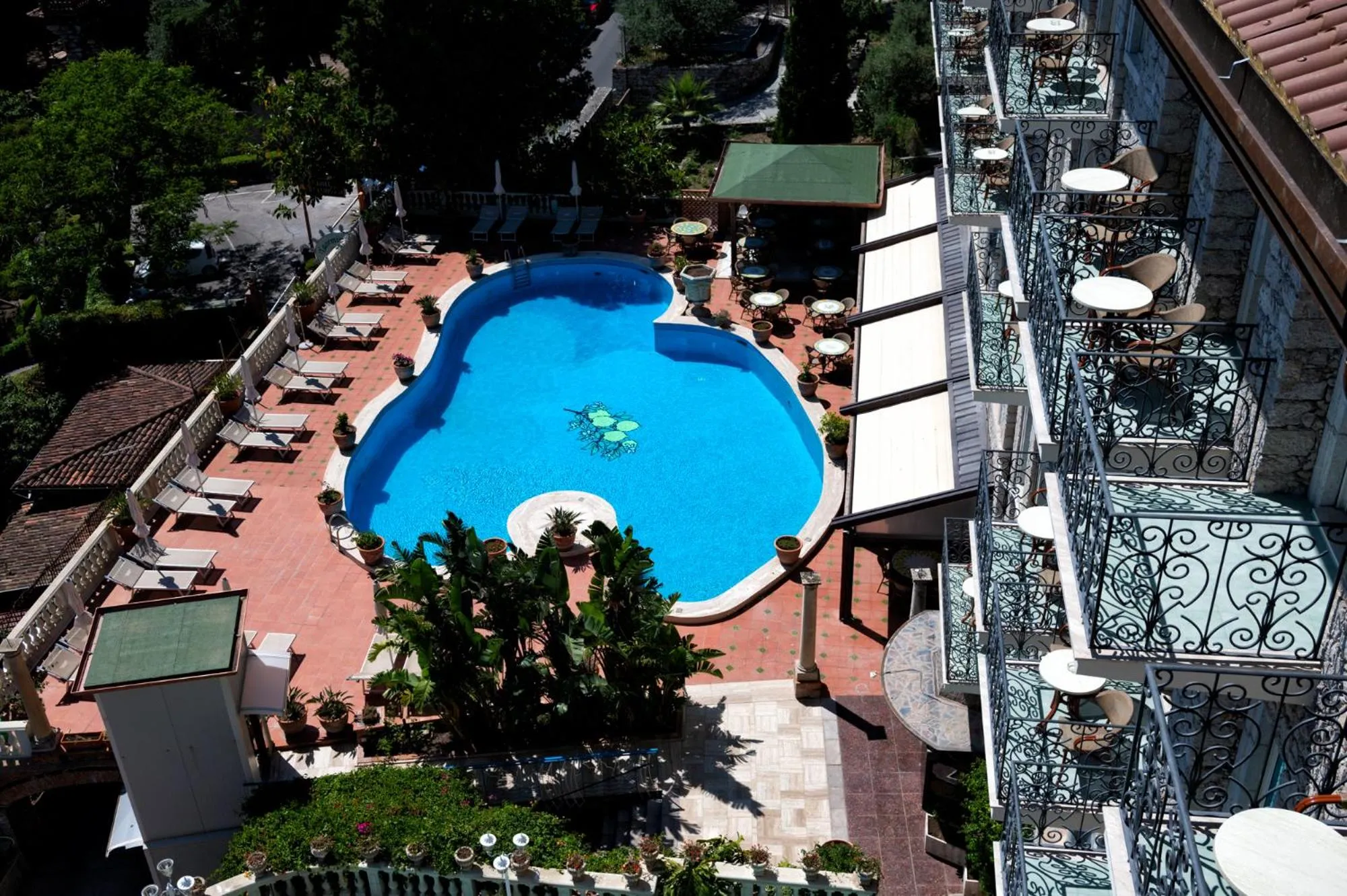 Pool view in Taormina Park Hotel
