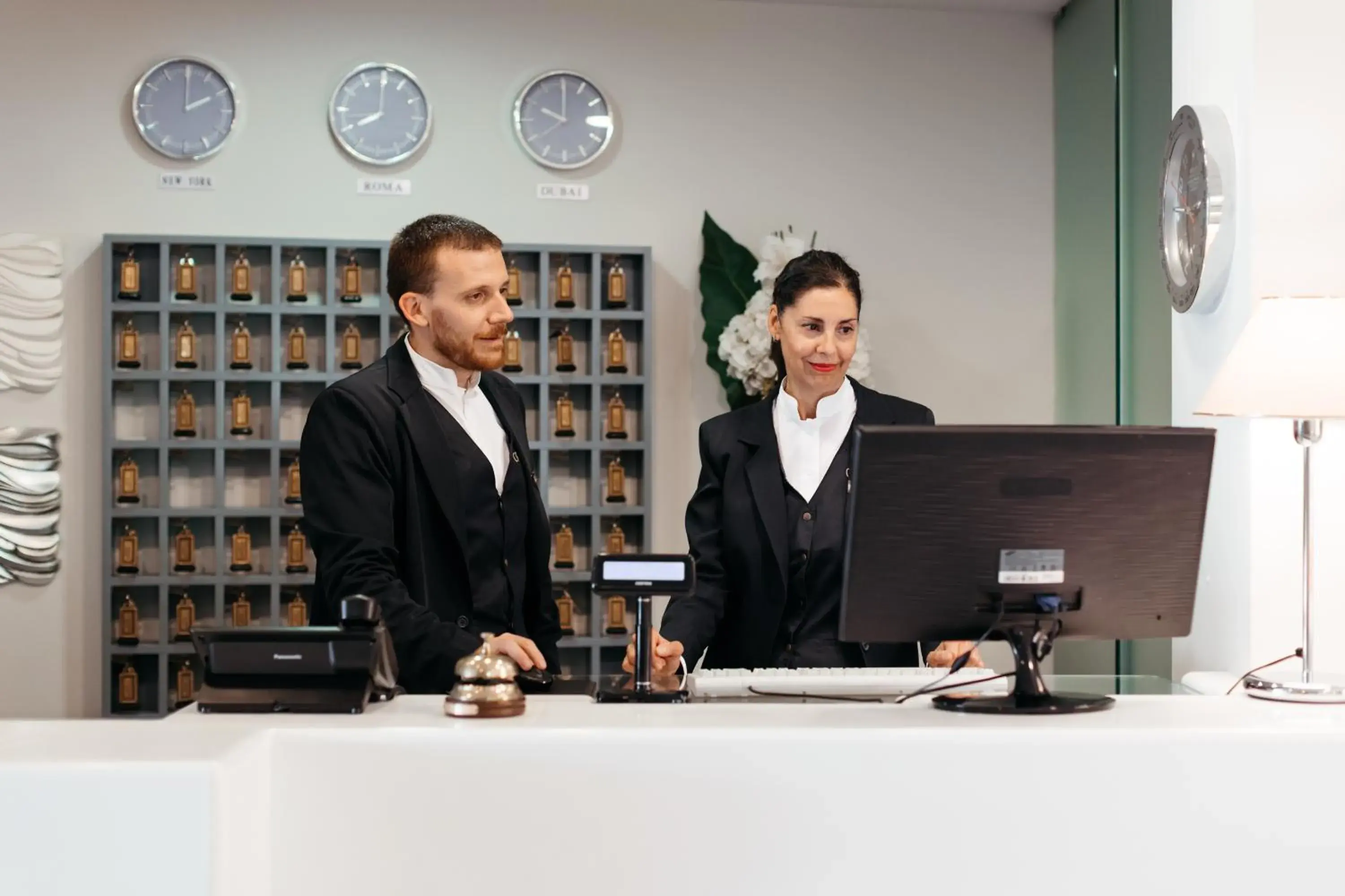 Lobby or reception in Hotel Cristallo Lobby or reception in Hotel Cristallo