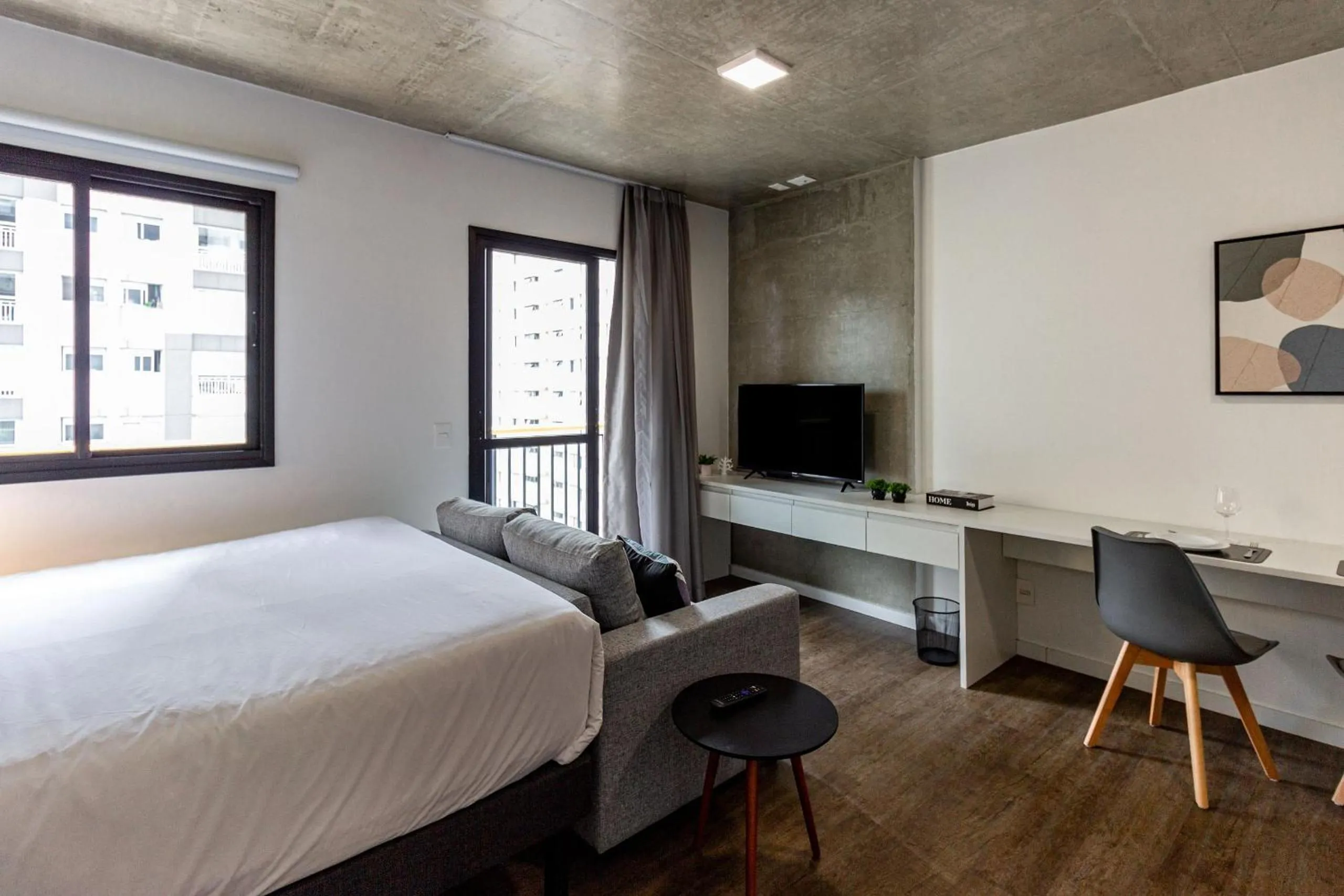 Bedroom, Bed in Xtay BK30 Santana - Apartamentos decorados próximos ao metrô