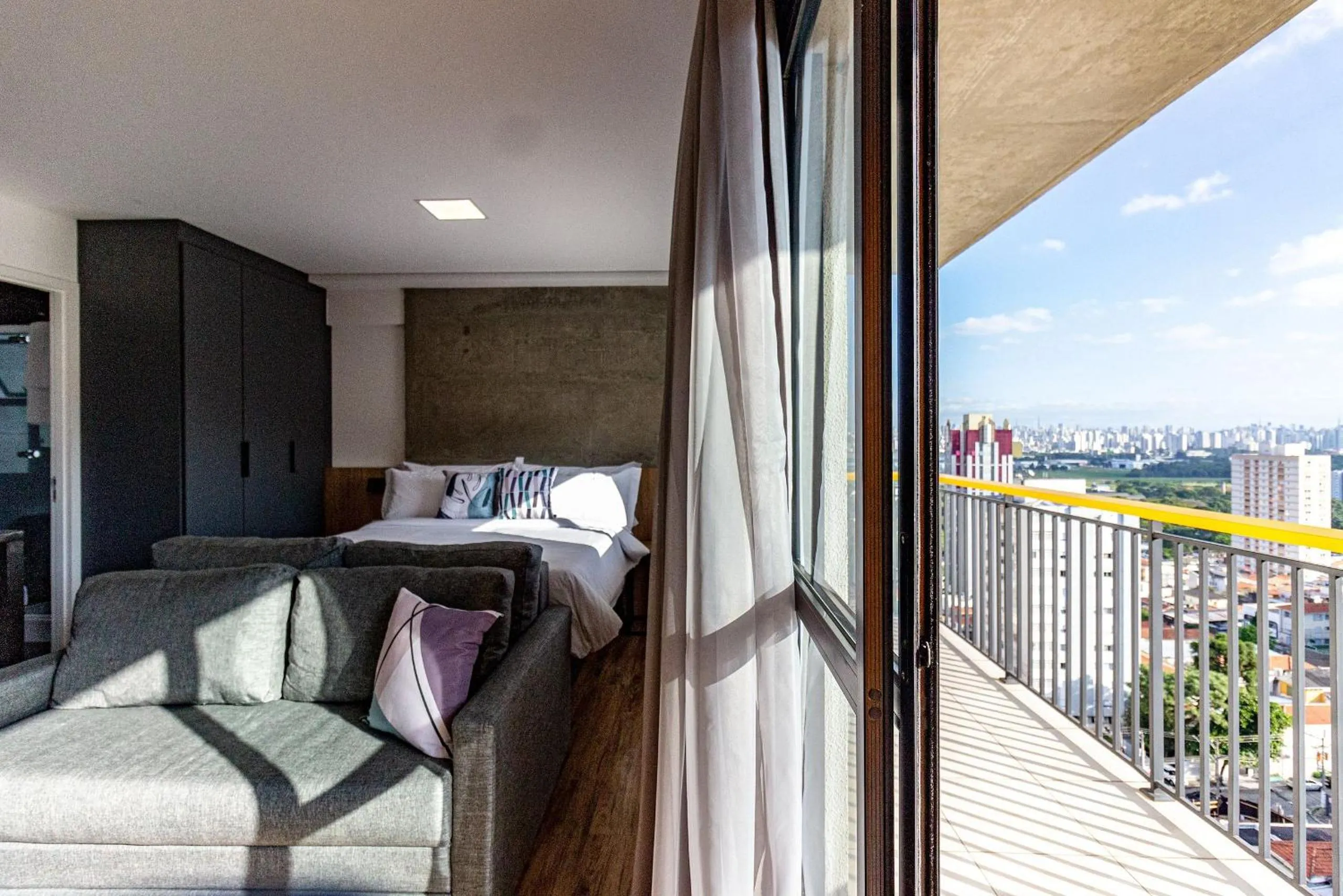 Bedroom, Bed in Xtay BK30 Santana - Apartamentos decorados próximos ao metrô