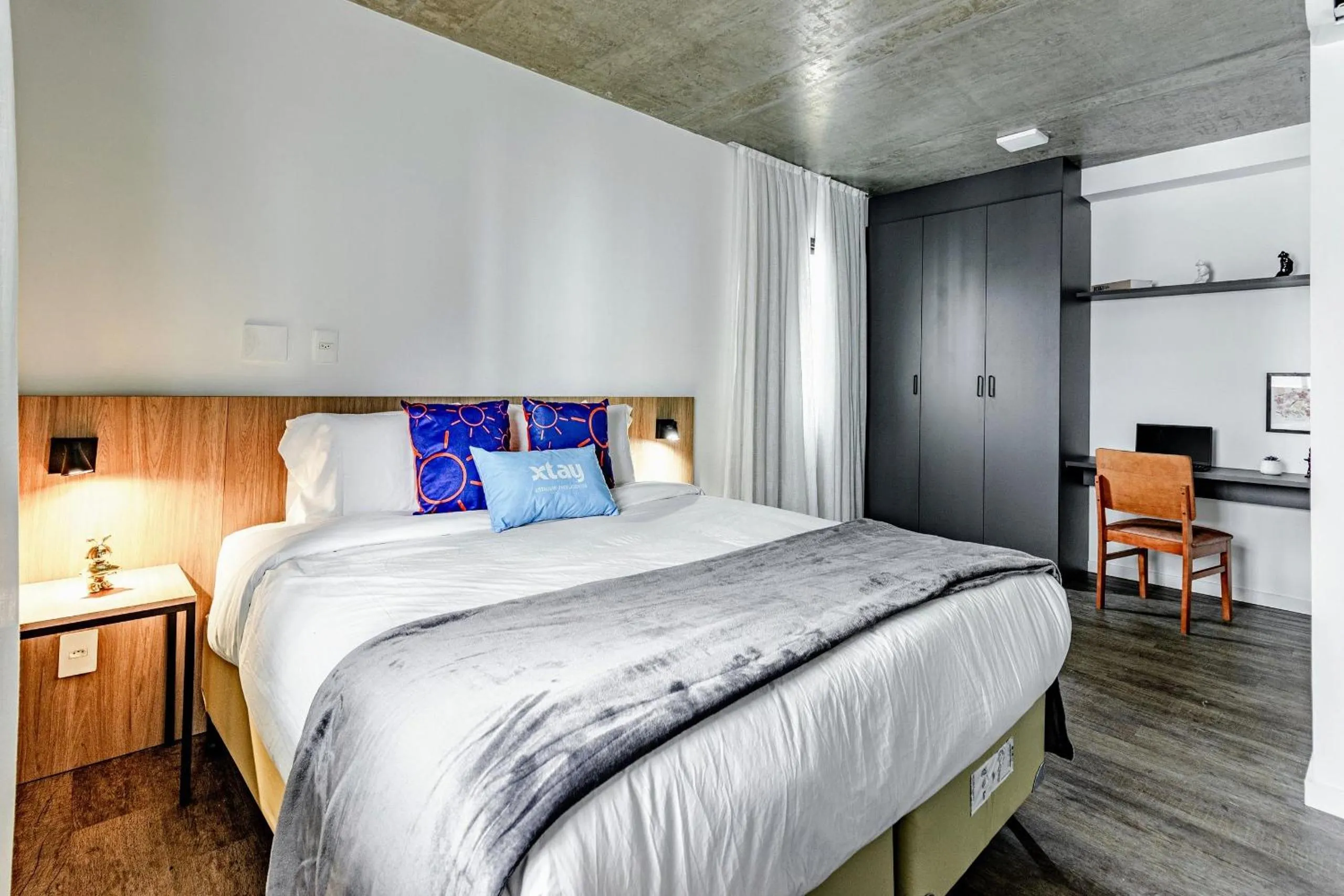 Bedroom, Bed in Xtay BK30 Santana - Apartamentos decorados próximos ao metrô