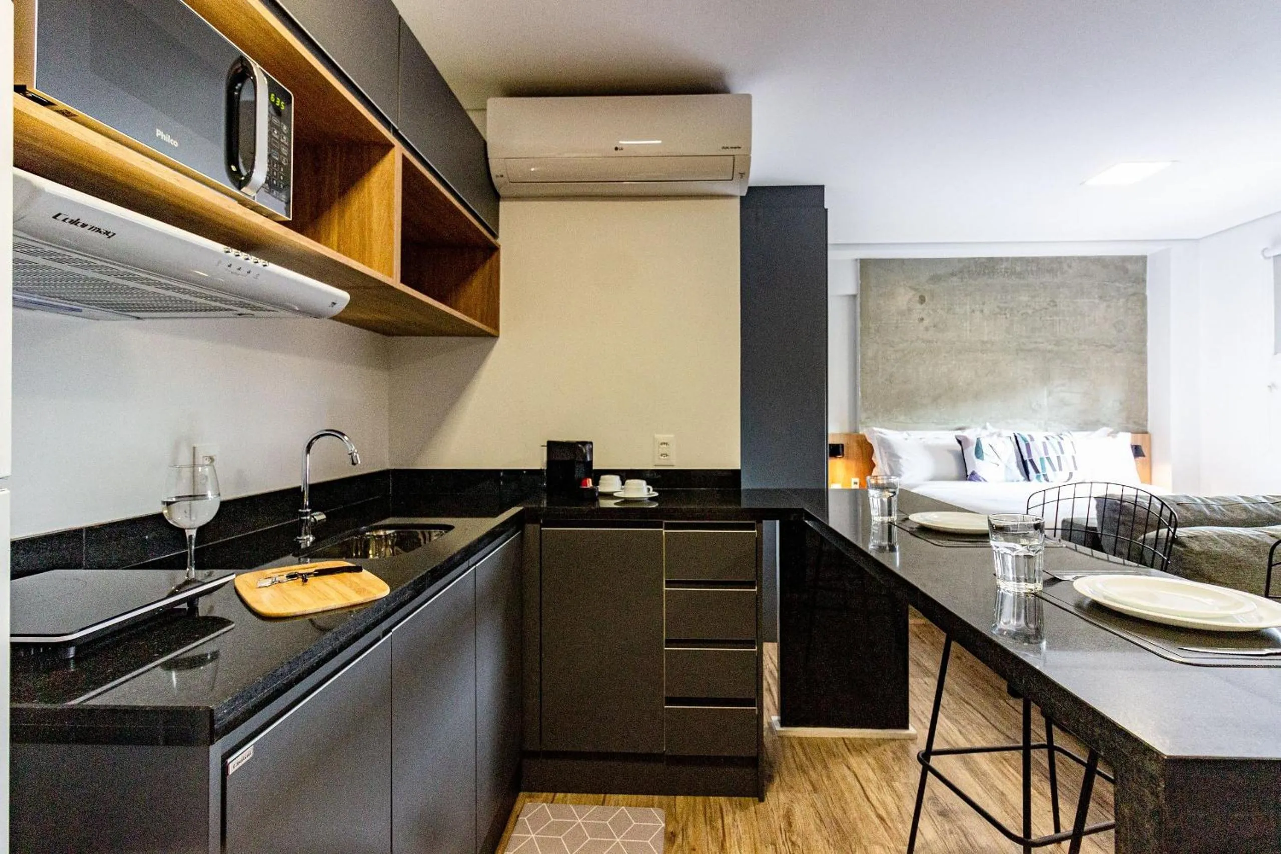 Kitchen or kitchenette in Xtay BK30 Santana - Apartamentos decorados próximos ao metrô