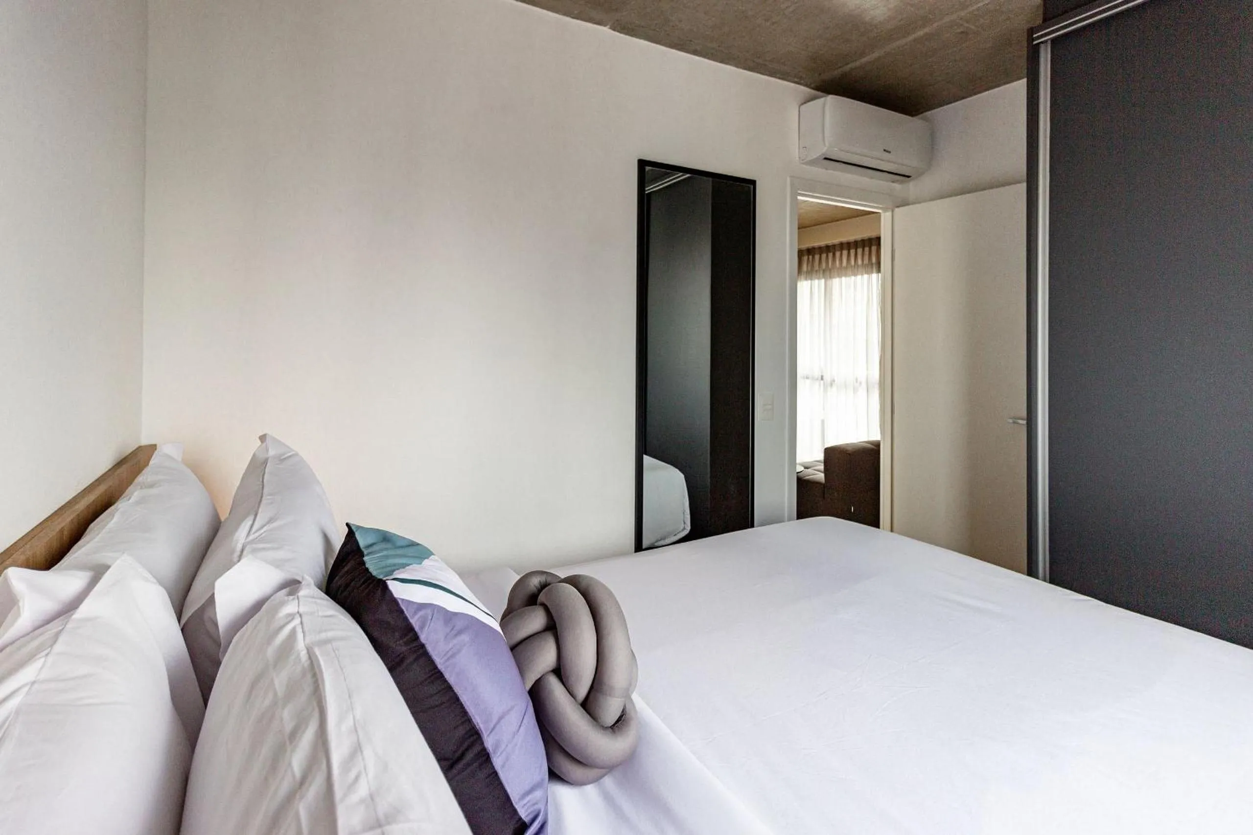 Bedroom, Bed in Xtay BK30 Santana - Apartamentos decorados próximos ao metrô