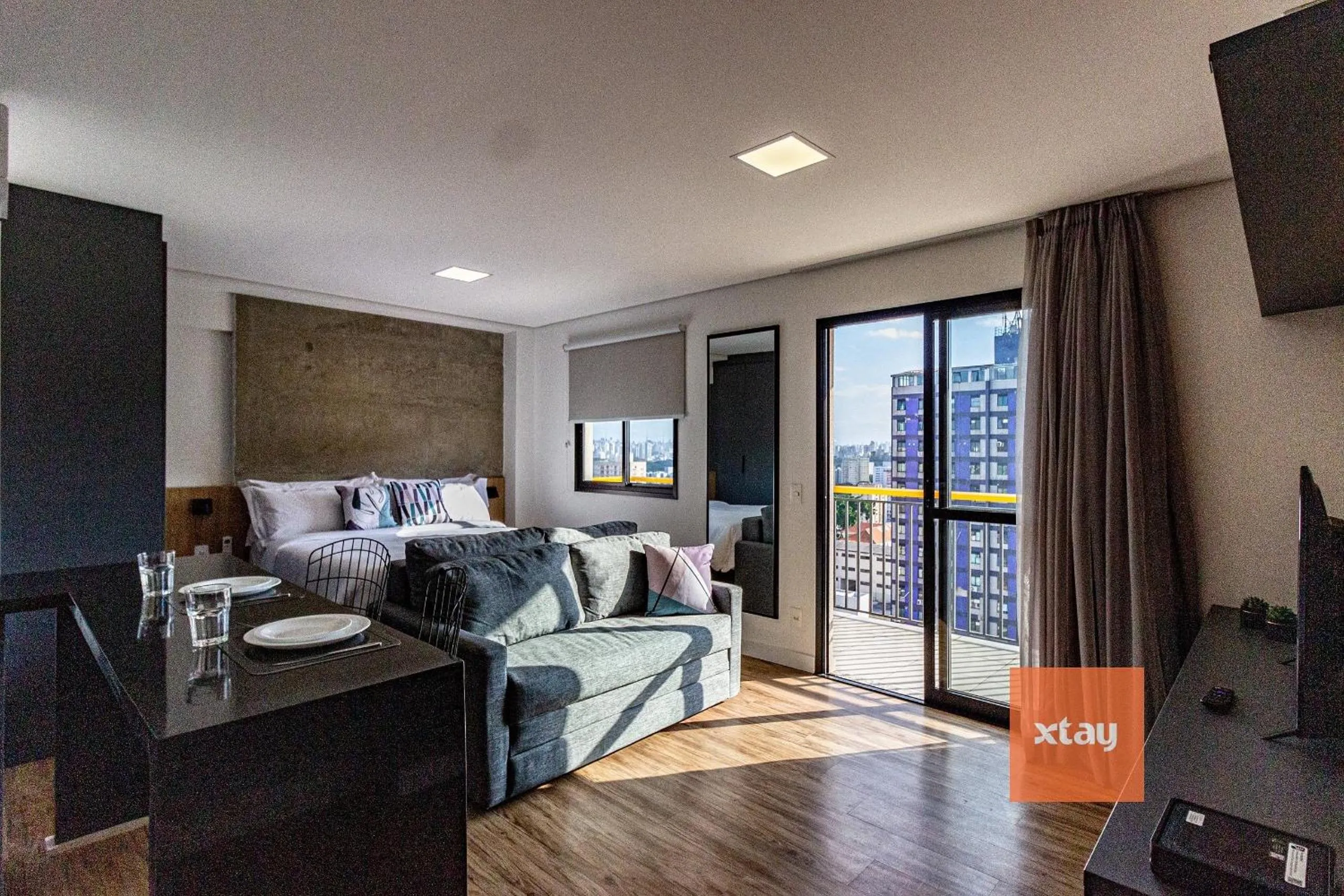 Bedroom, Bed in Xtay BK30 Santana - Apartamentos decorados próximos ao metrô