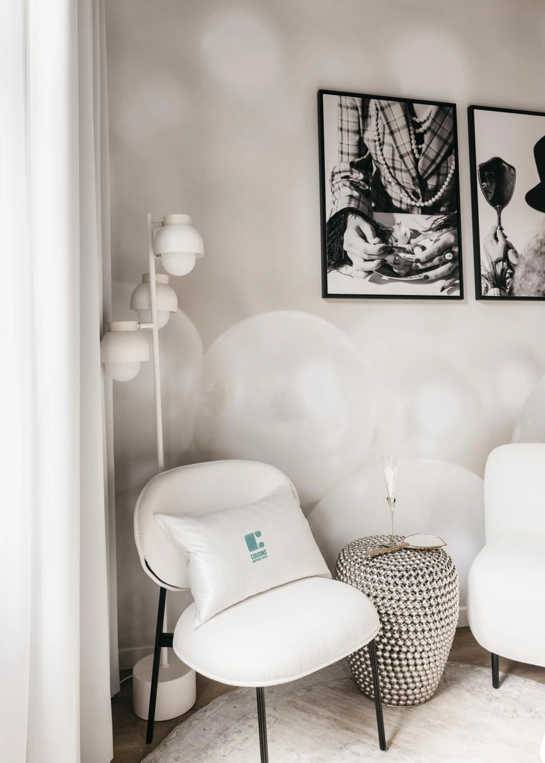 Seating area in Cousins Boutique Hotel