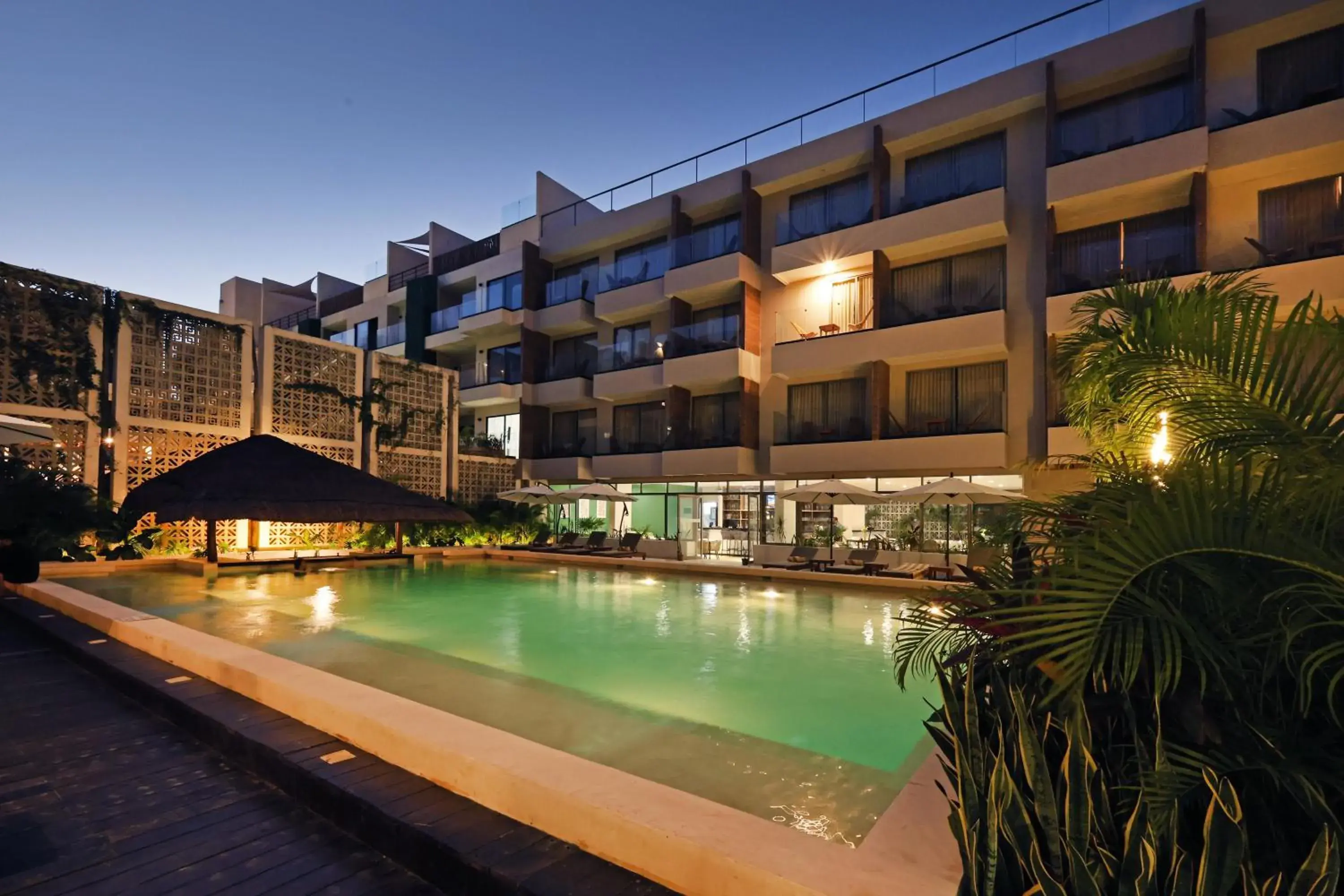Pool view in Selina Tulum Downtown Pool view in Selina Tulum Downtown