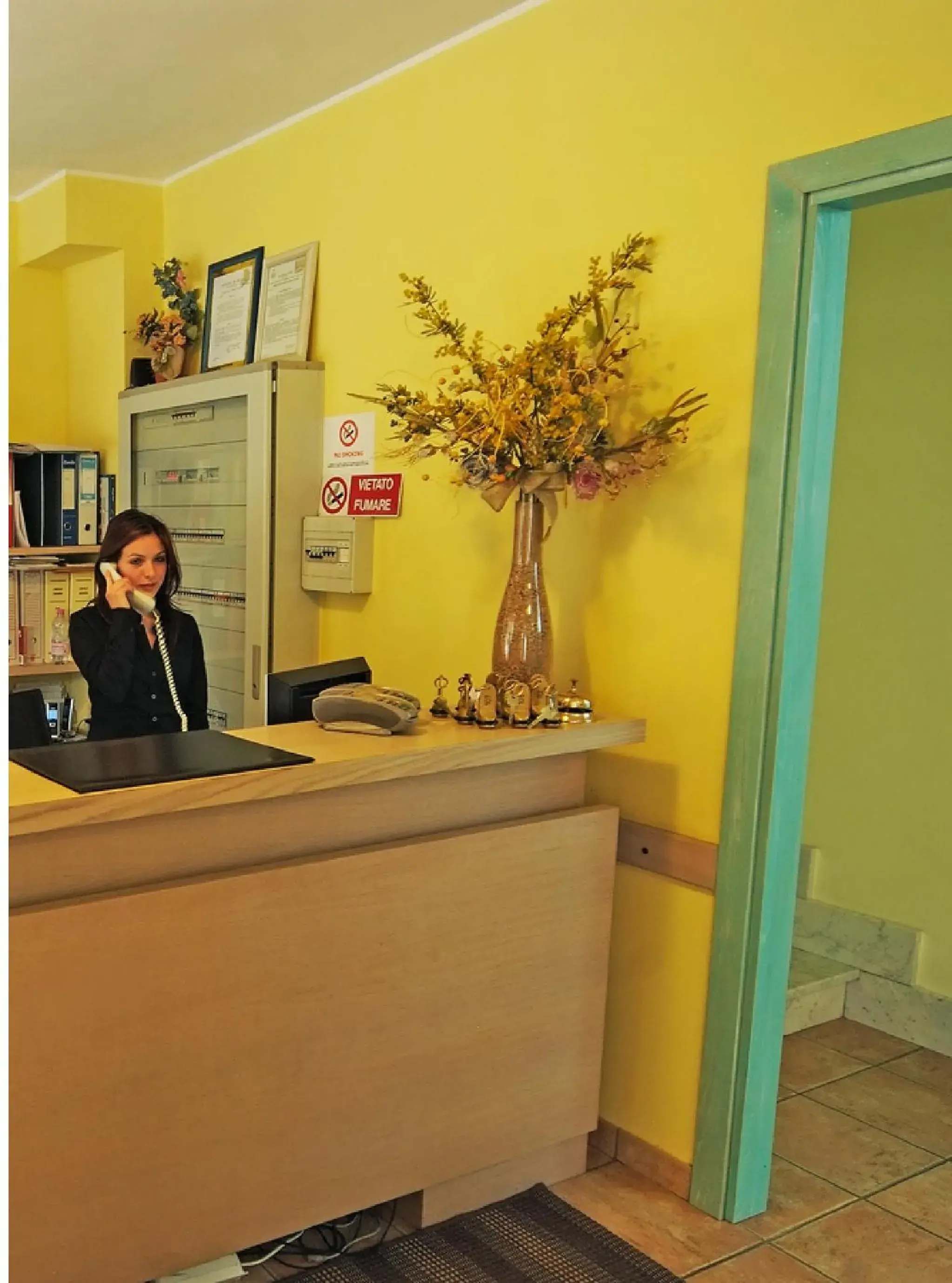 Lobby or reception in Hotel Del Corso Lobby or reception in Hotel Del Corso