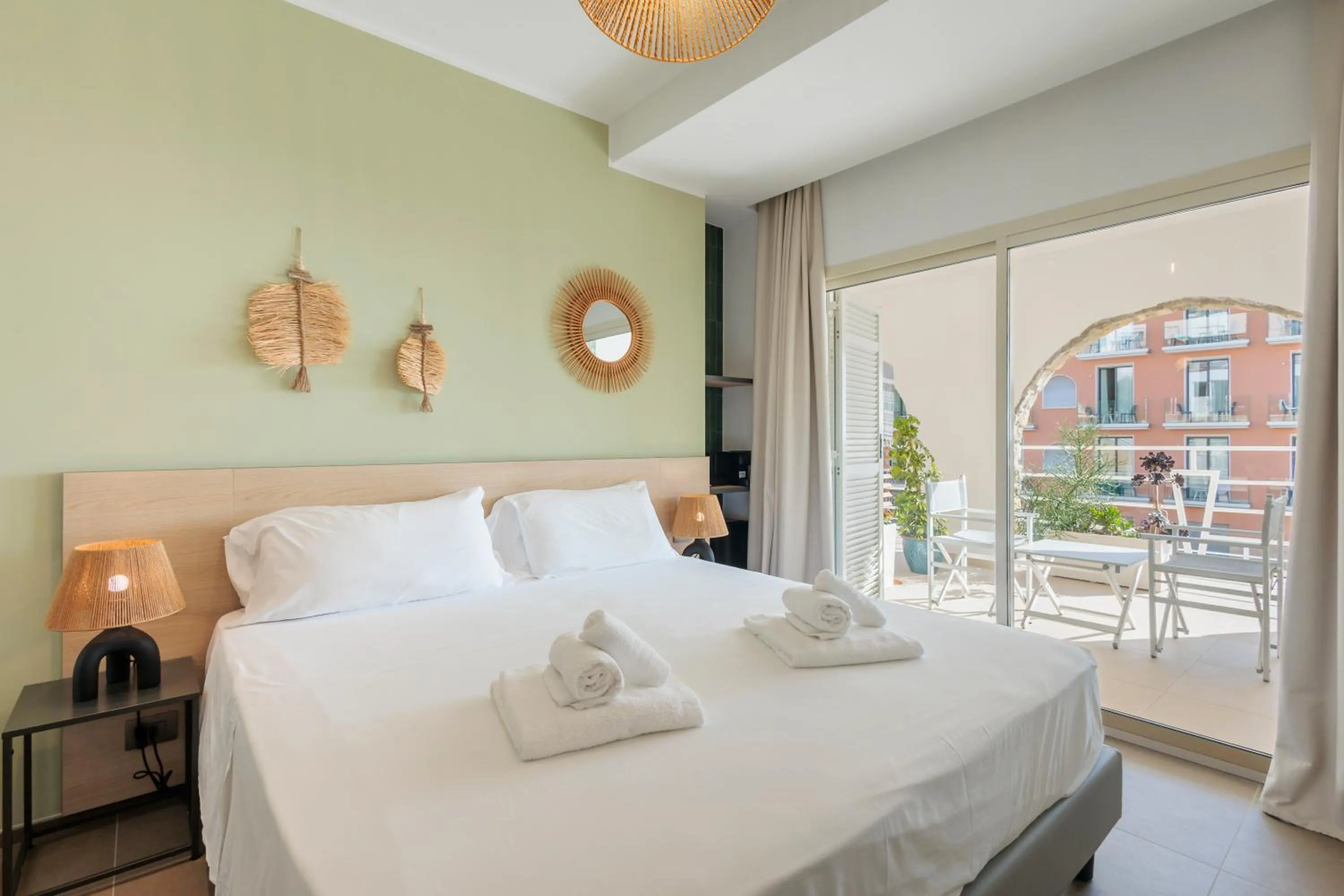 Bed in Hotel Moresco