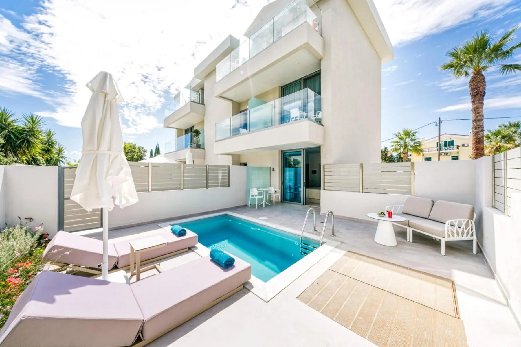 Swimming pool in Hidden Cove Corfu