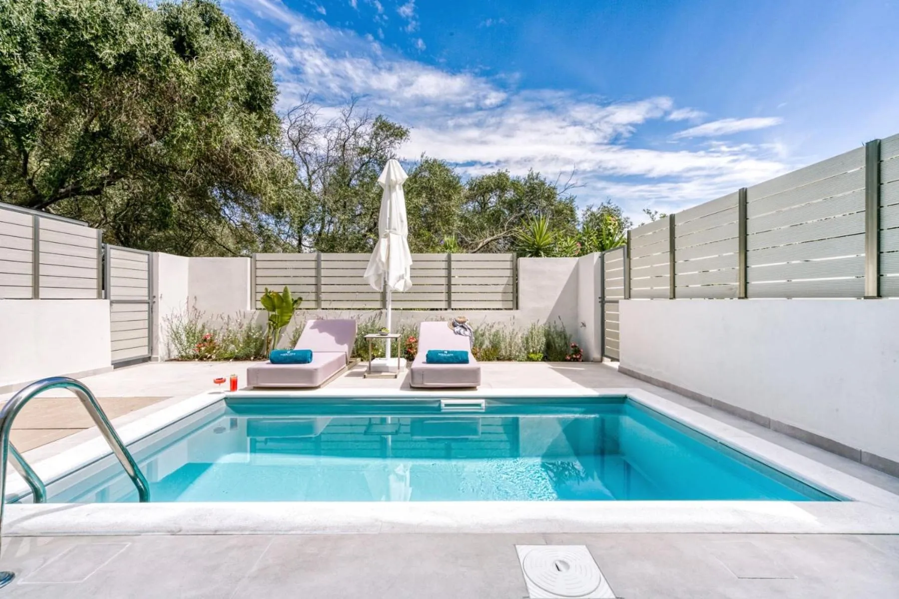 Swimming pool in Hidden Cove Corfu