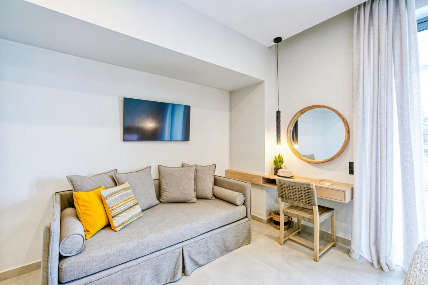 Living room in Hidden Cove Corfu