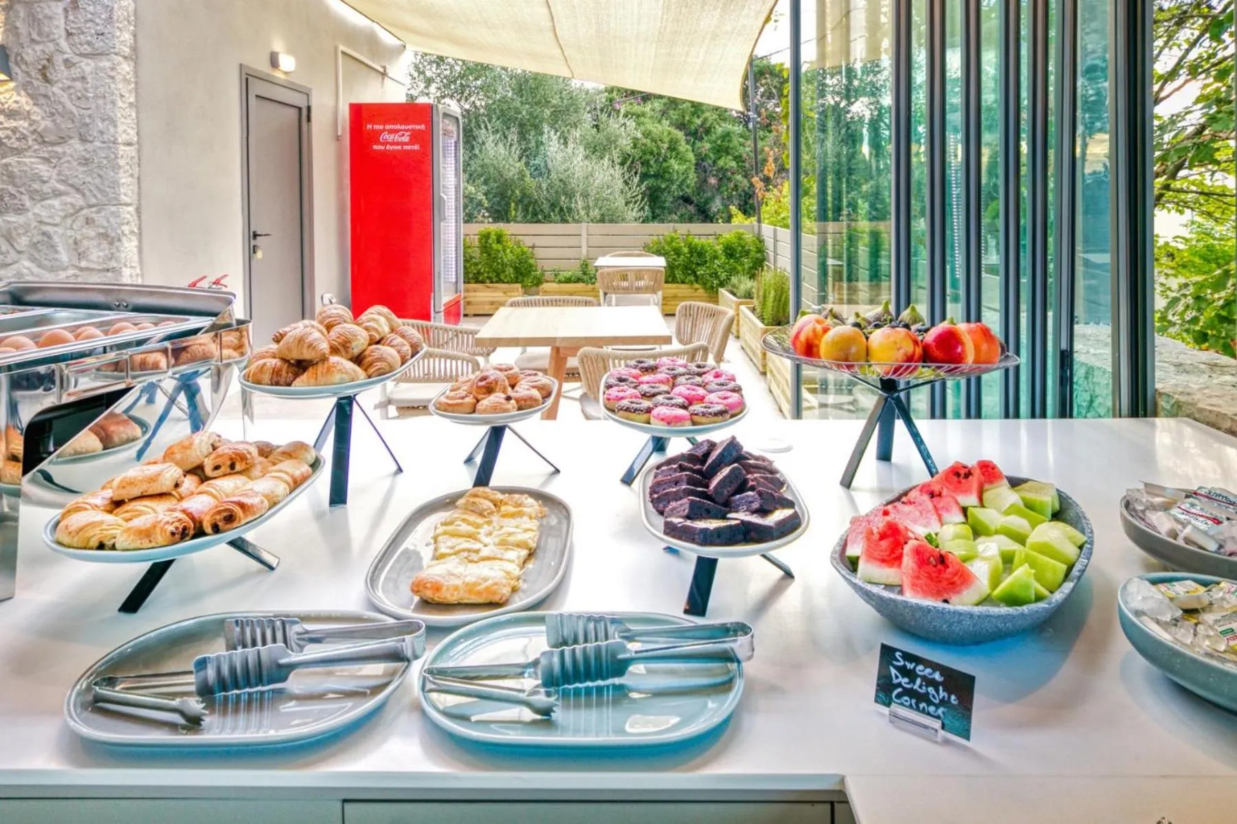 Buffet breakfast in Hidden Cove Corfu