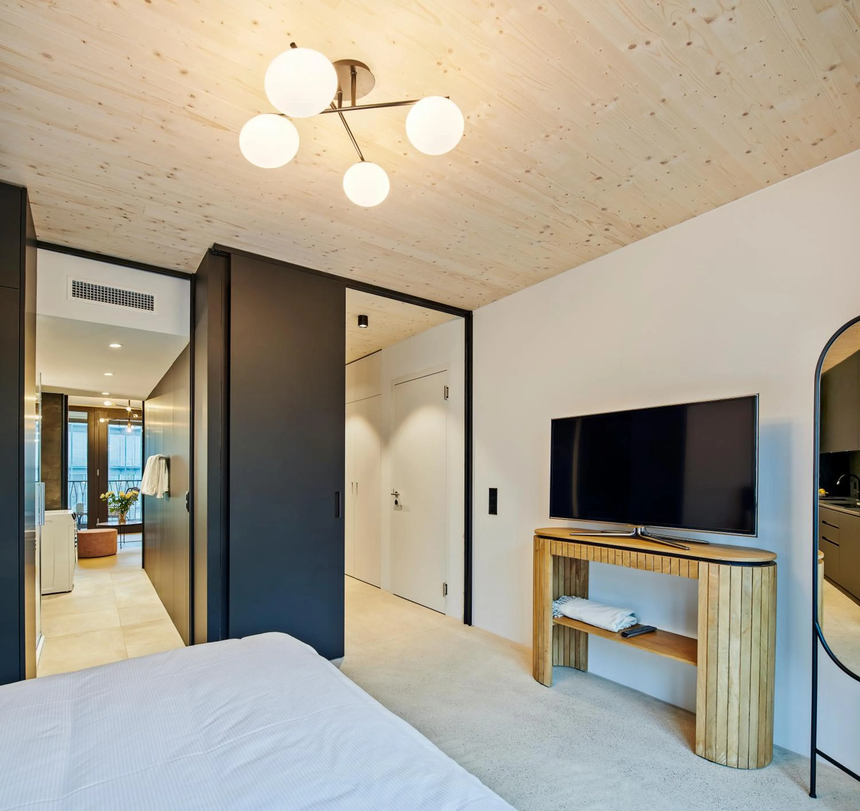 Bathroom, Bed in Liv Suites - Self Check-in