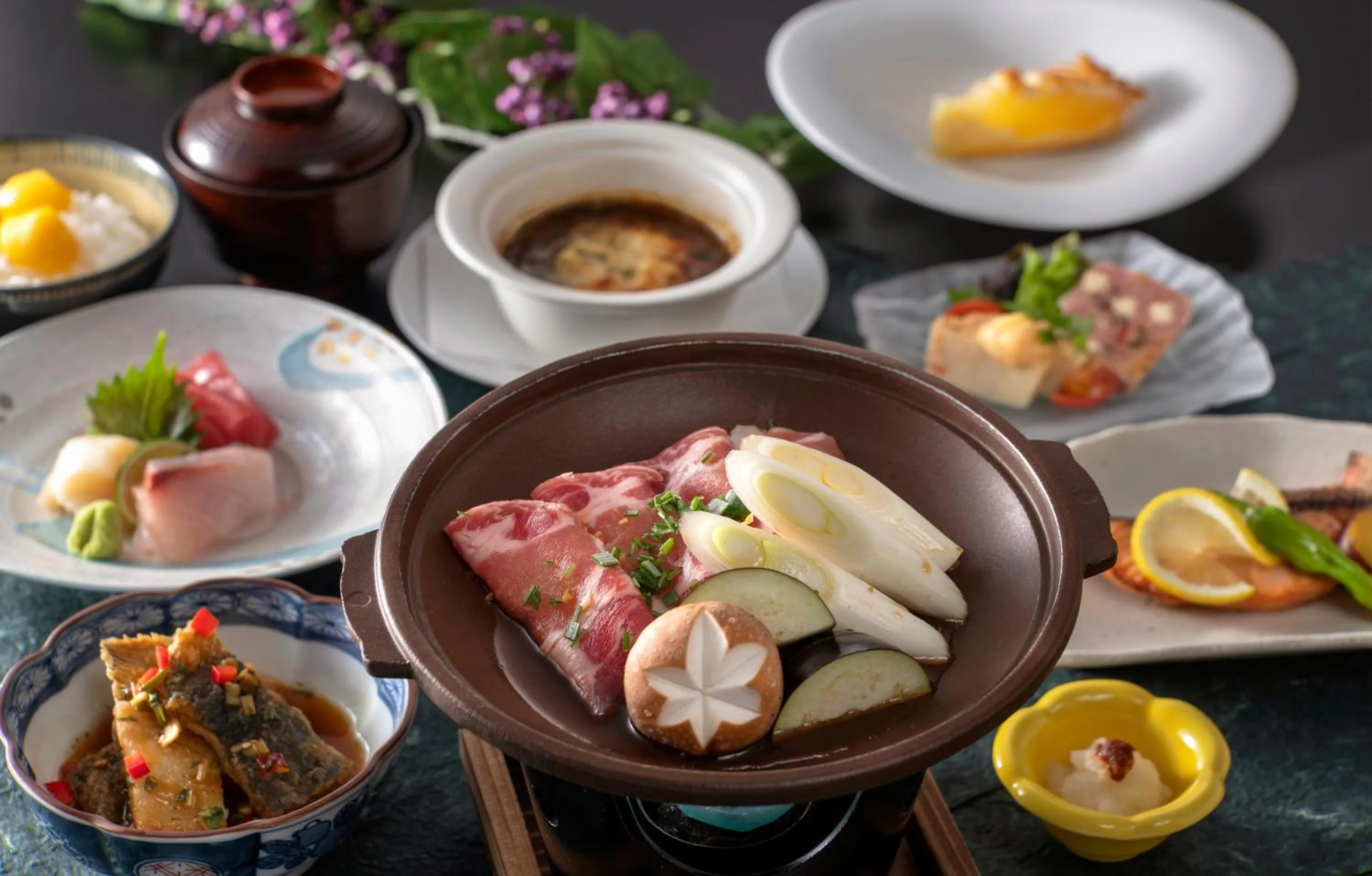 Dinner in 朝里川温泉ホテル