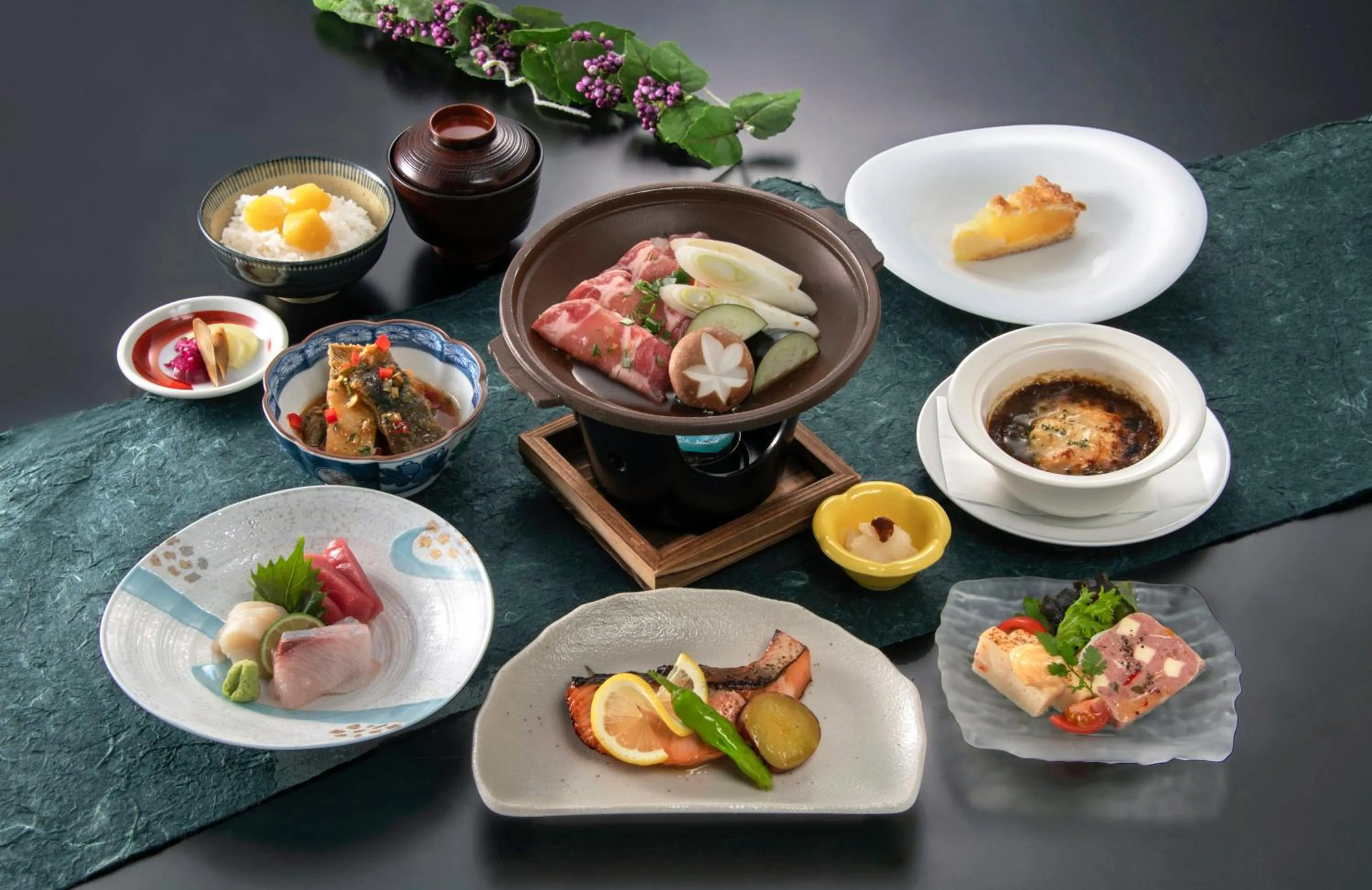 Dinner in 朝里川温泉ホテル