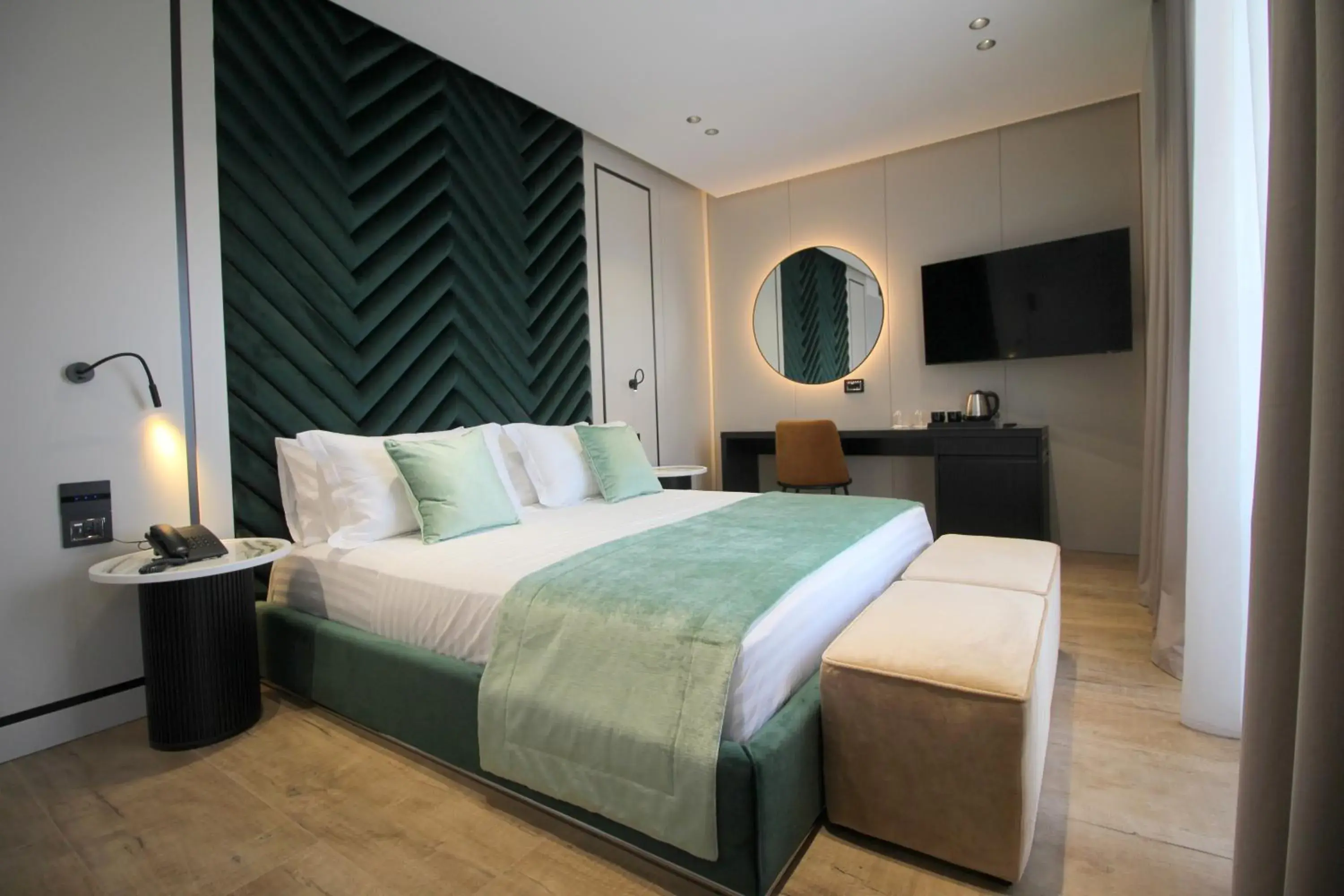 Deluxe Triple Room with Balcony Sea View in Rozafa Palace Hotel Deluxe Triple Room with Balcony Sea View in Rozafa Palace Hotel