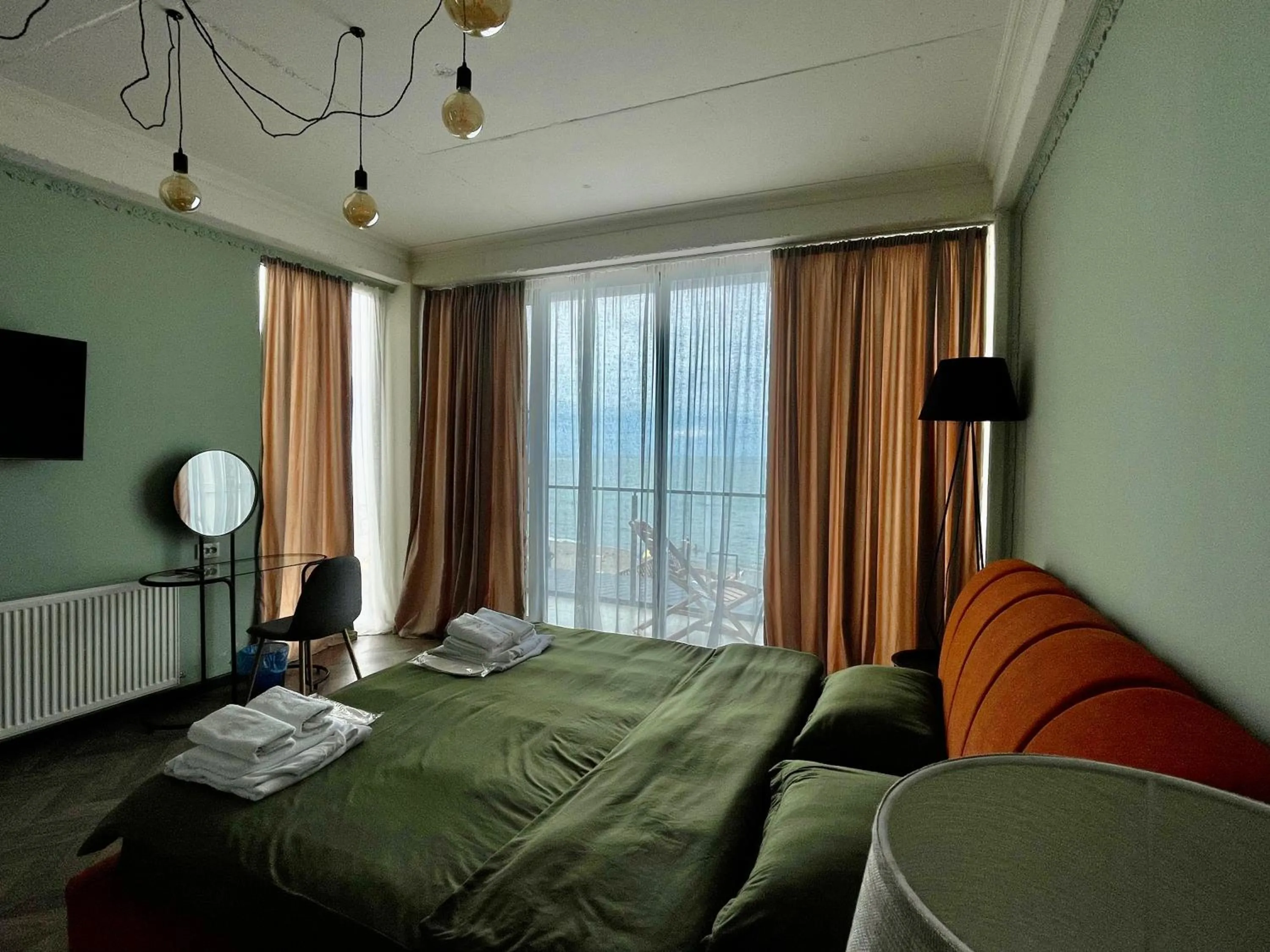 Bedroom, Bed in Claude Monet Seaside Hotel