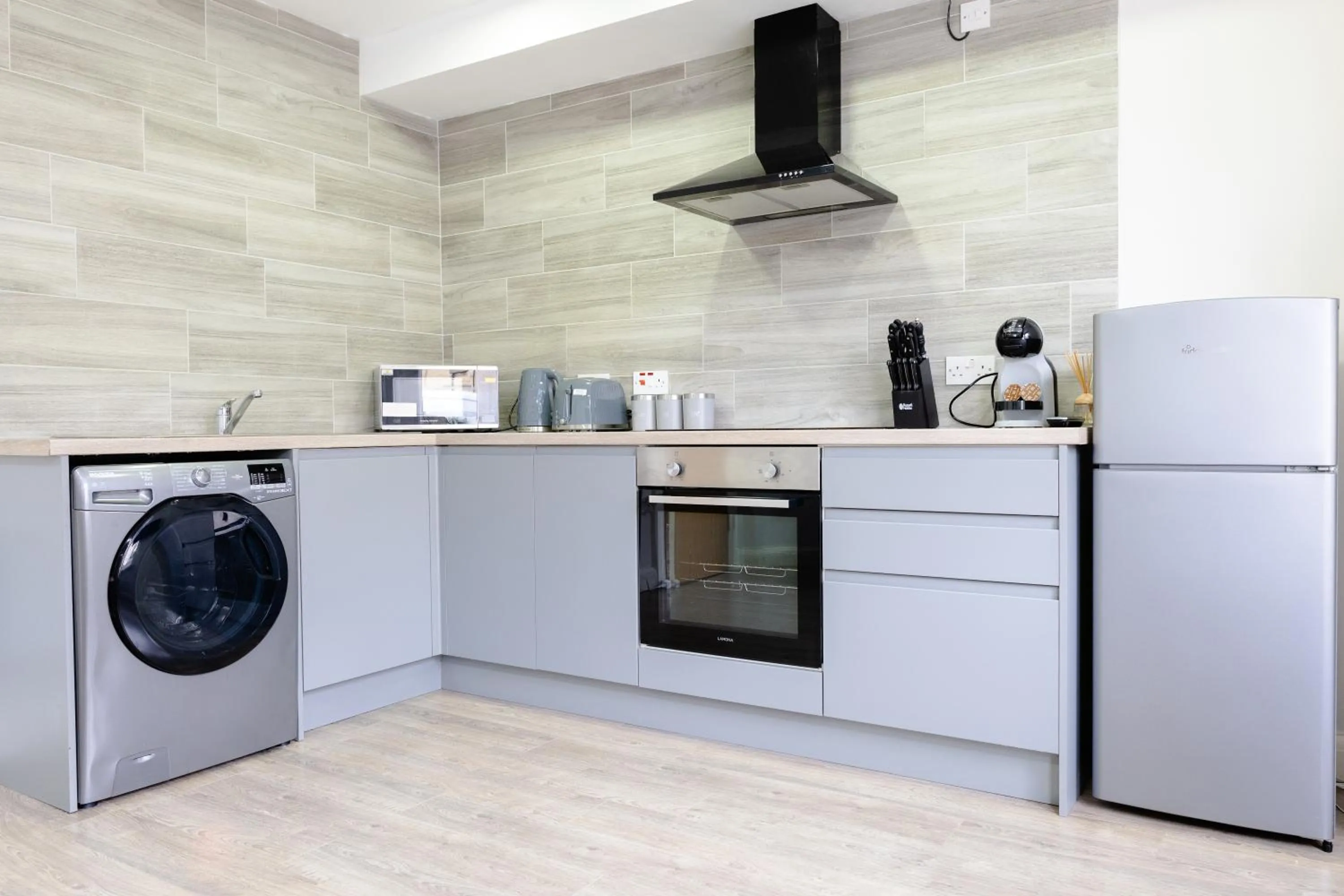 kitchen in Modern Apartments Near Cardiff City Centre