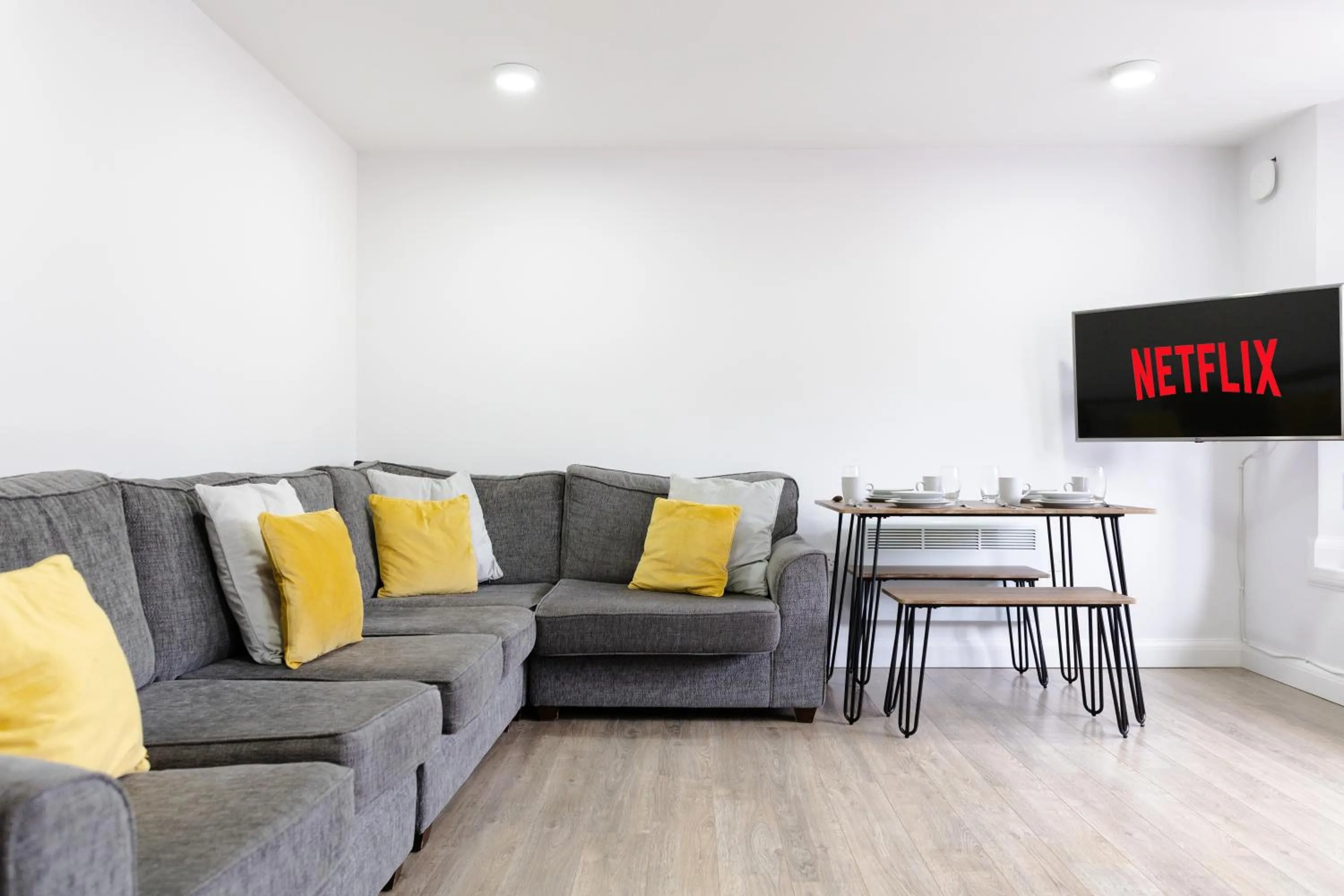 Living room in Modern Apartments Near Cardiff City Centre