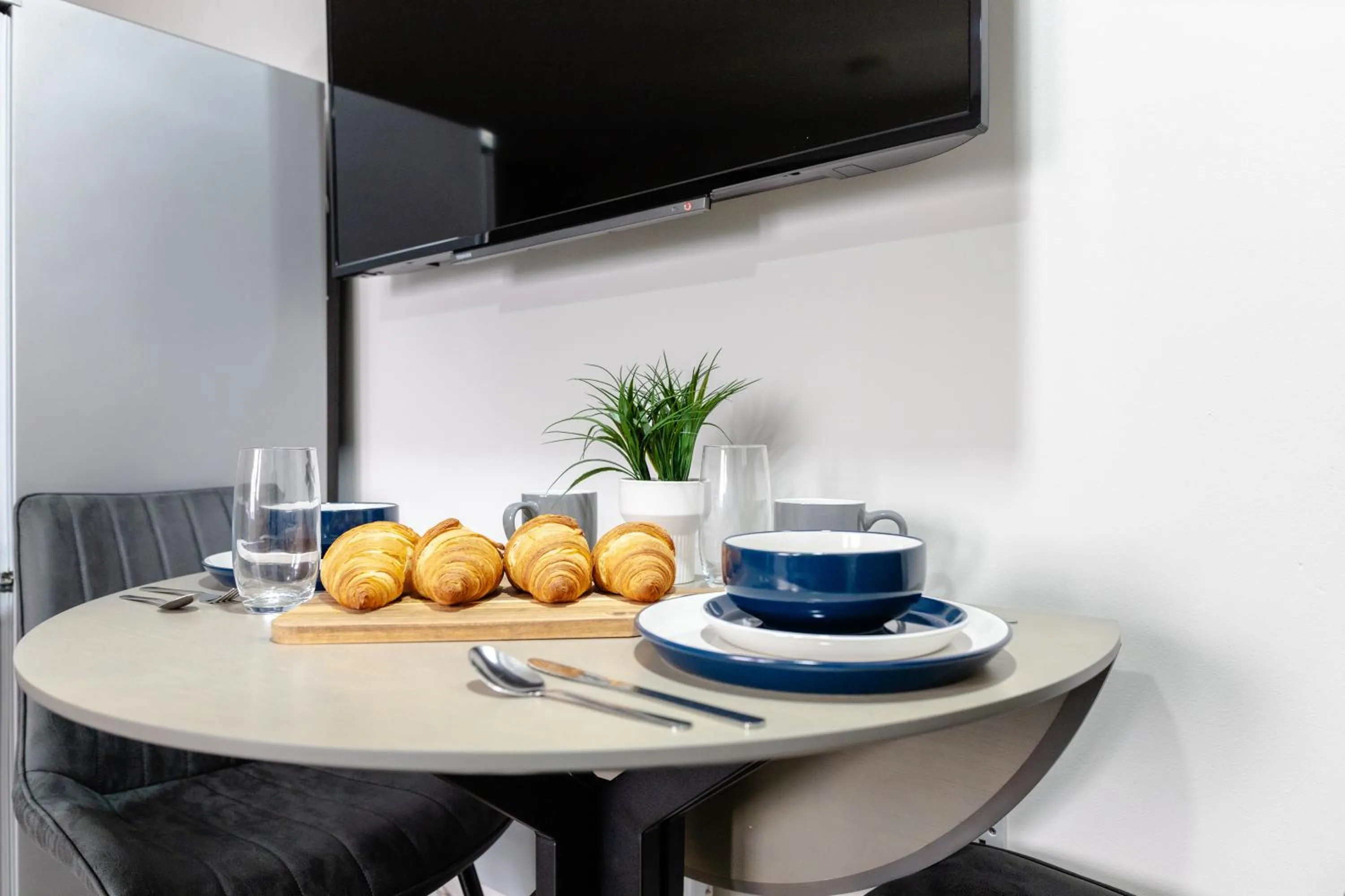 Dining area in Modern Apartments Near Cardiff City Centre