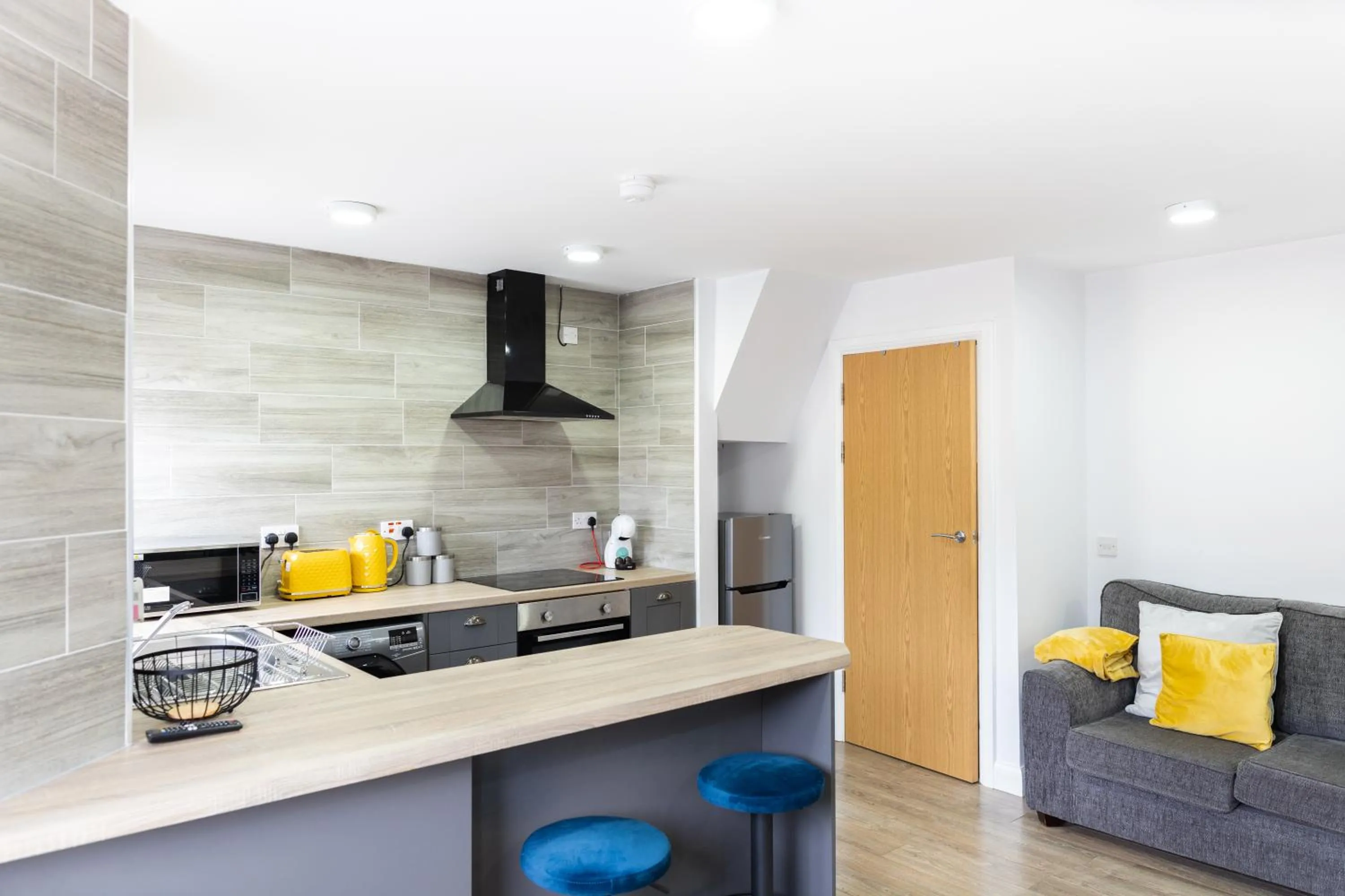 kitchen in Modern Apartments Near Cardiff City Centre