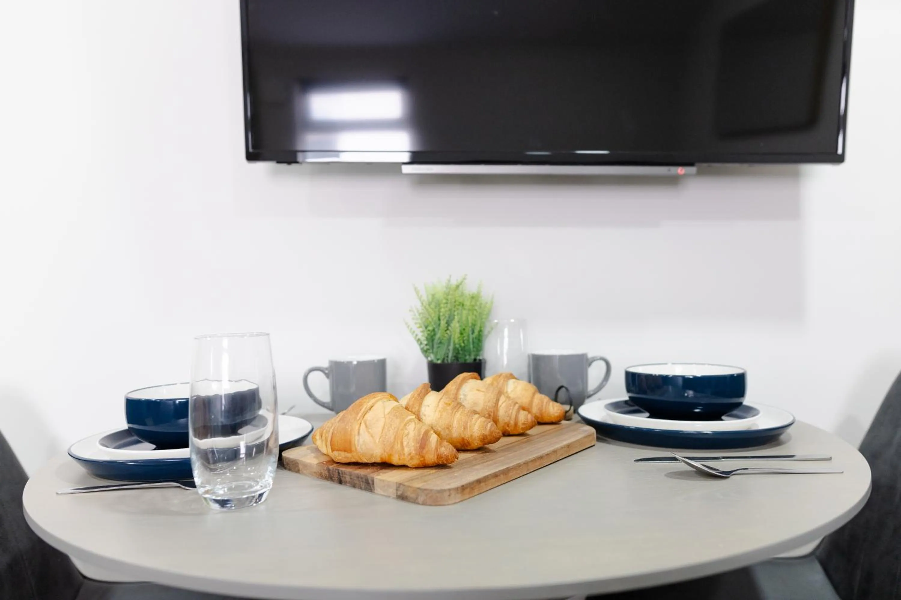 Dining area in Modern Apartments Near Cardiff City Centre