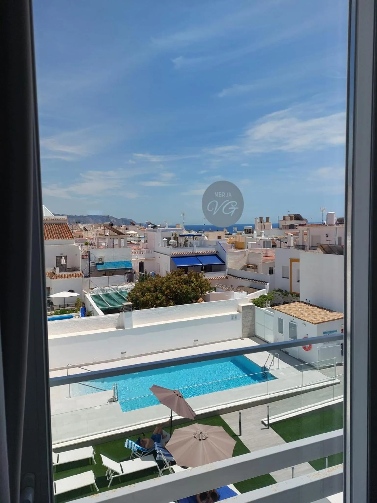Pool view in Nerja VG Hostal Boutique
