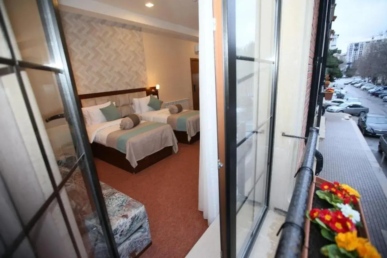 Balcony/Terrace, Bed in Auroom Hotel Balcony/Terrace, Bed in Auroom Hotel