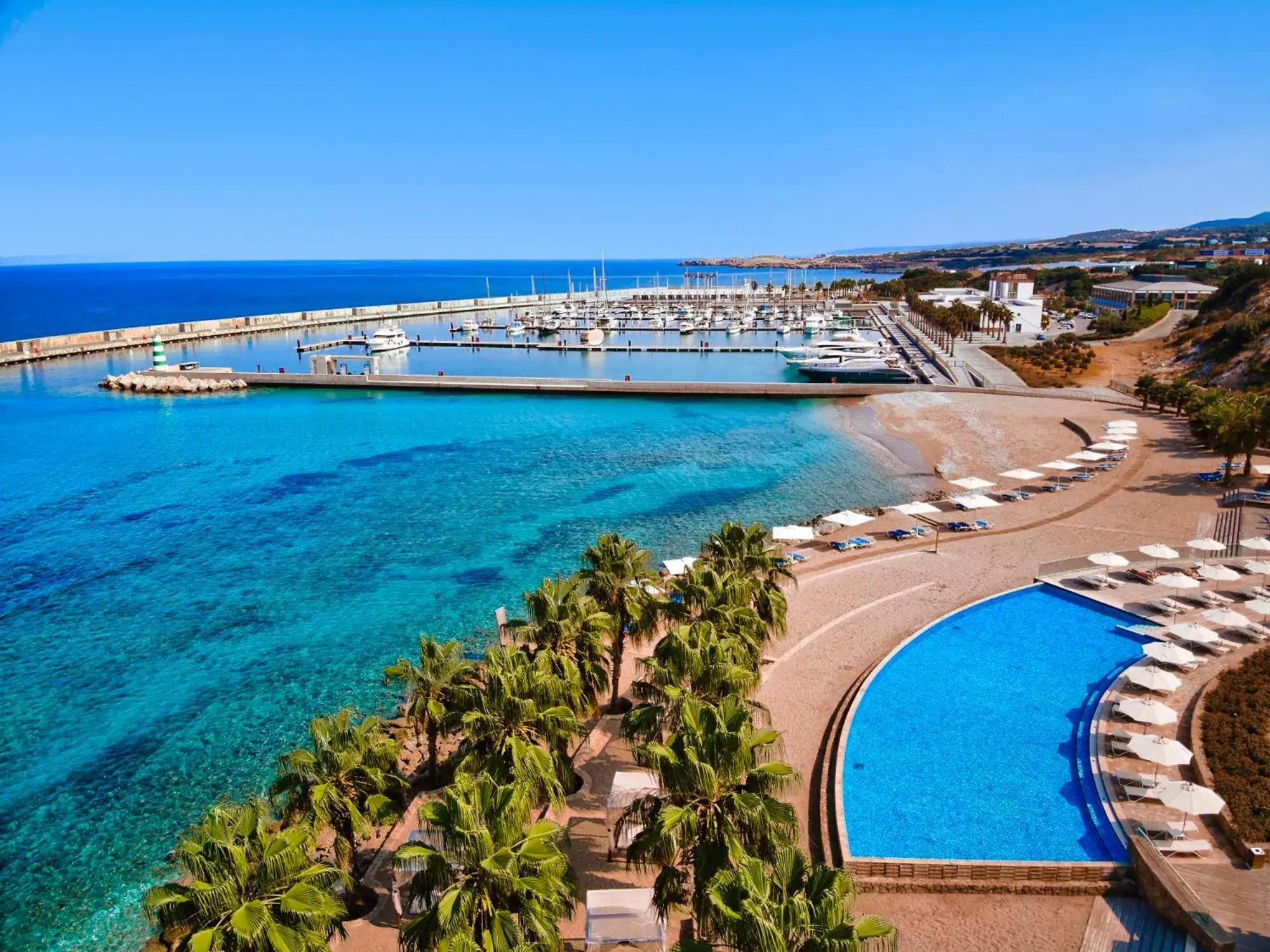 Pool view in Karpaz Gate Marina Hotel Pool view in Karpaz Gate Marina Hotel