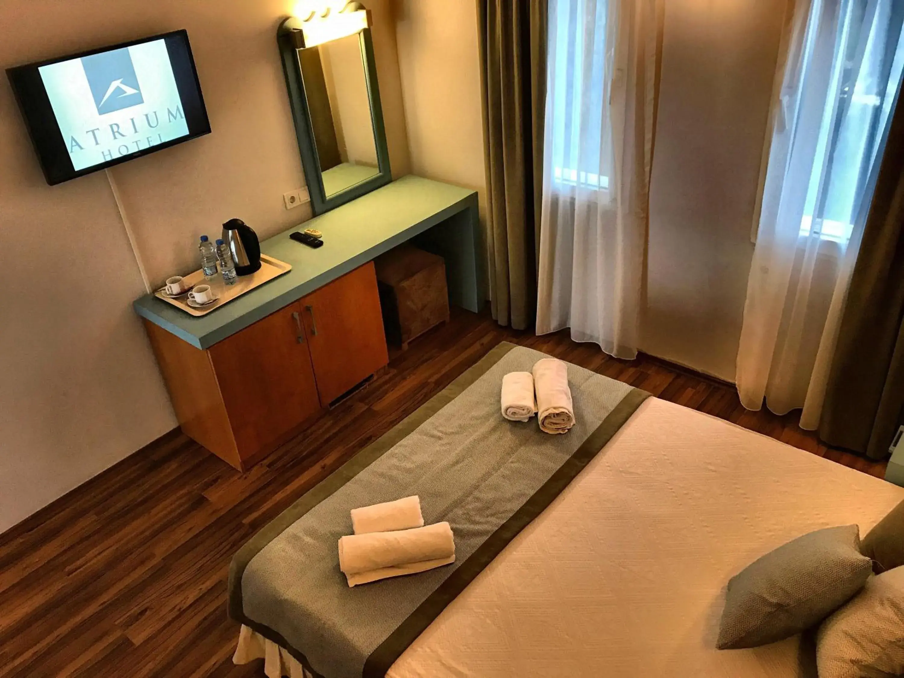 Bed in Hotel Atrium Bed in Hotel Atrium