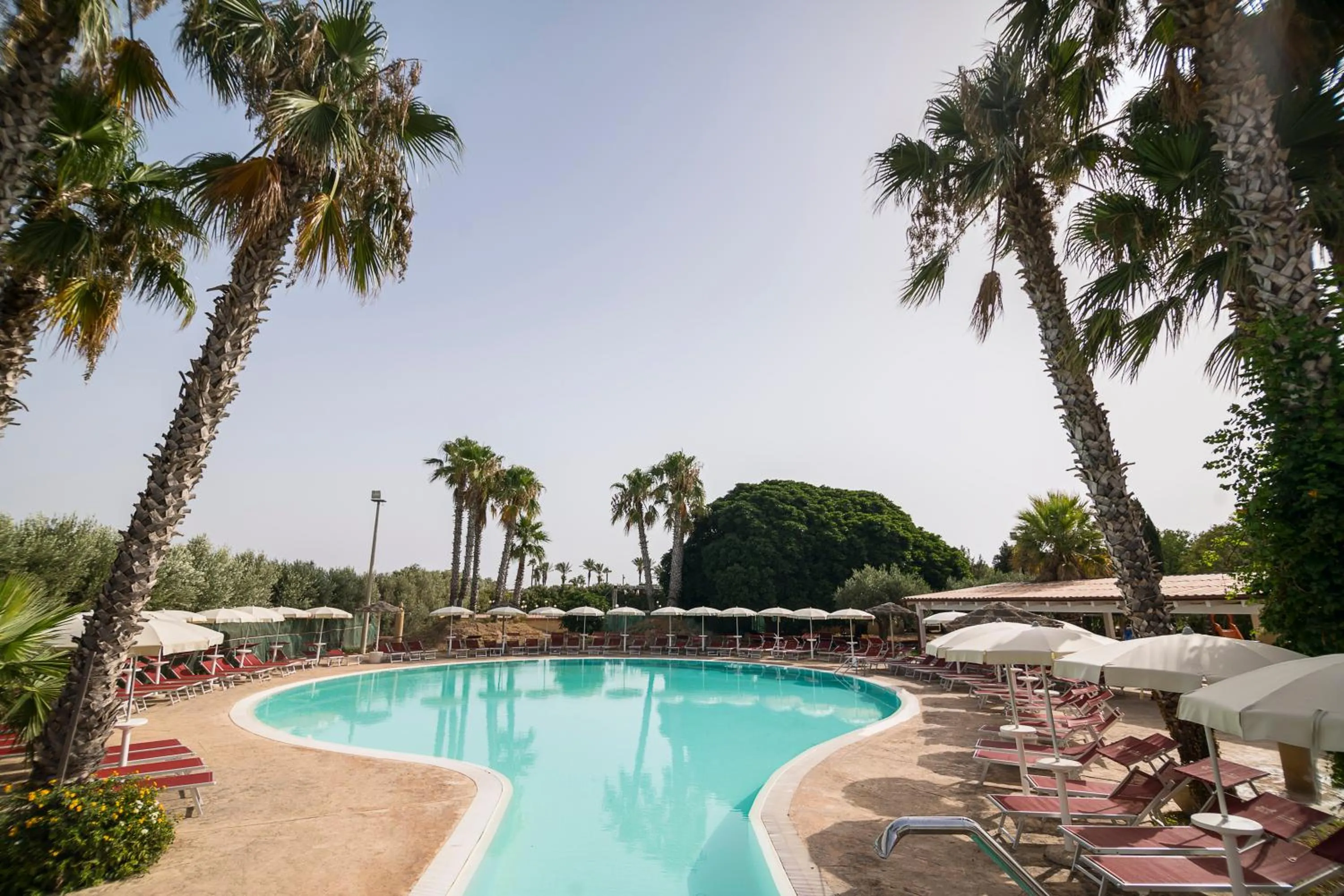 Pool view in Hotel Baglio Basile