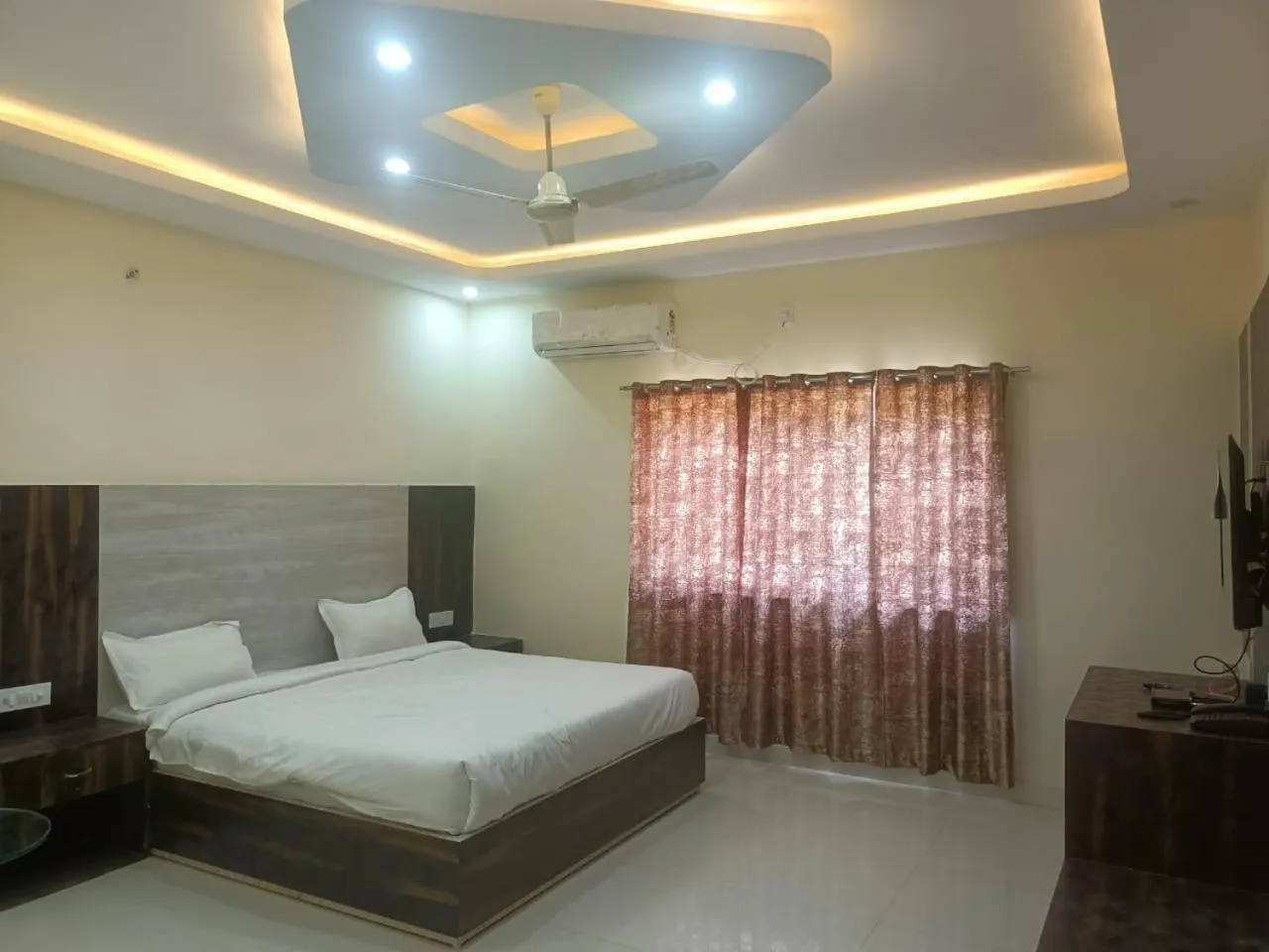 Bed in Hotel Rajwada palace