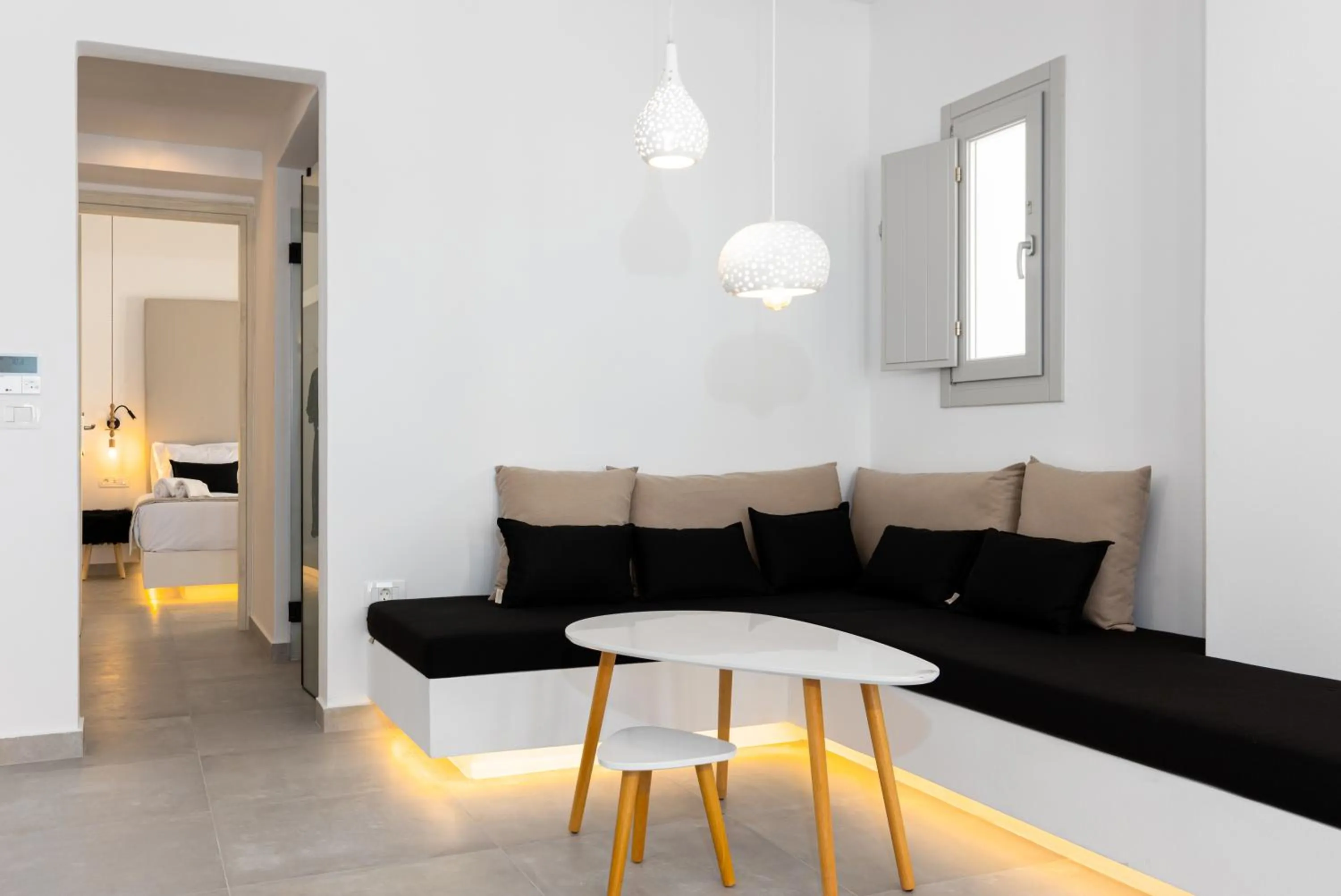 Seating area in SERAPIAS SUITES