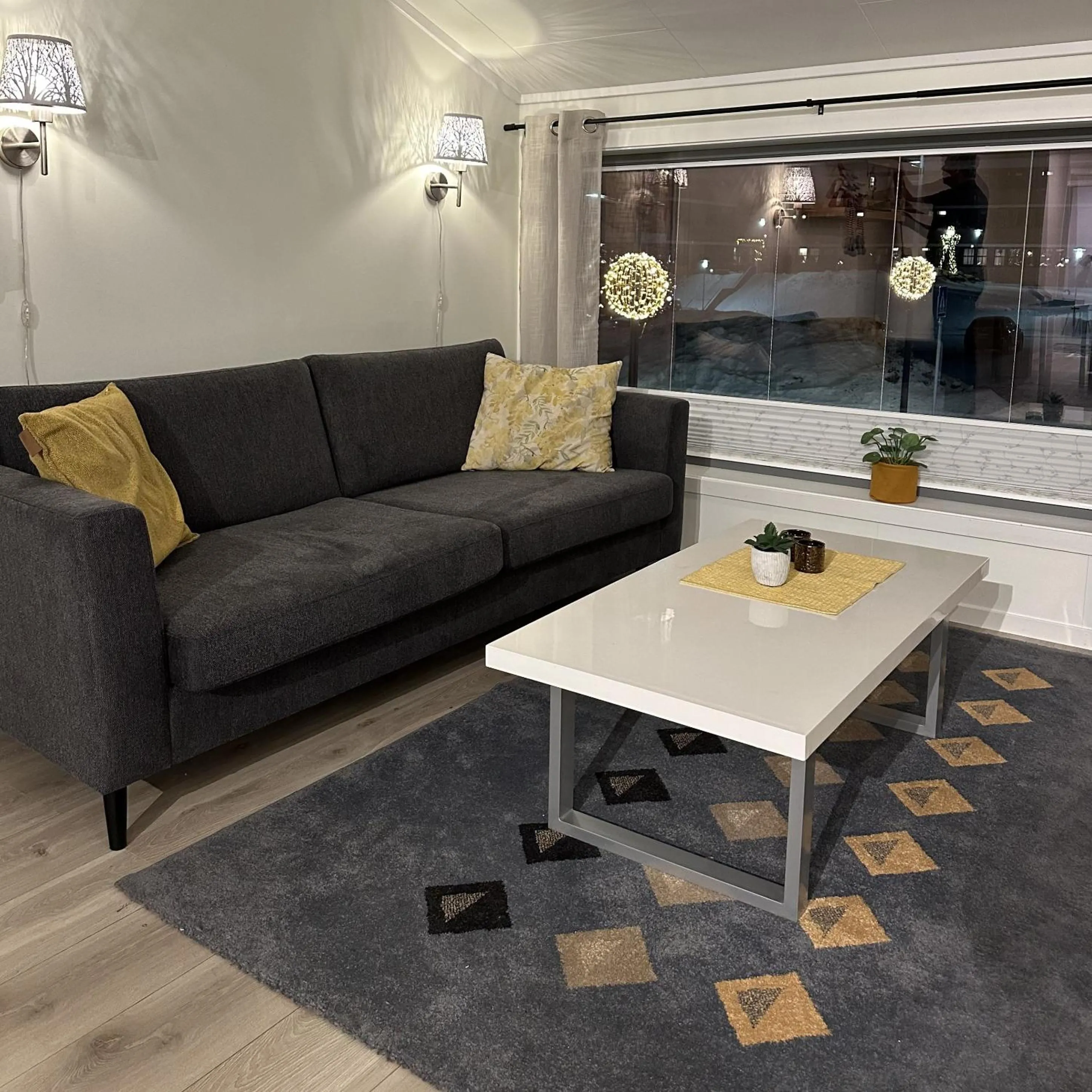 Living room in Lofoten Overnatting - Leknes