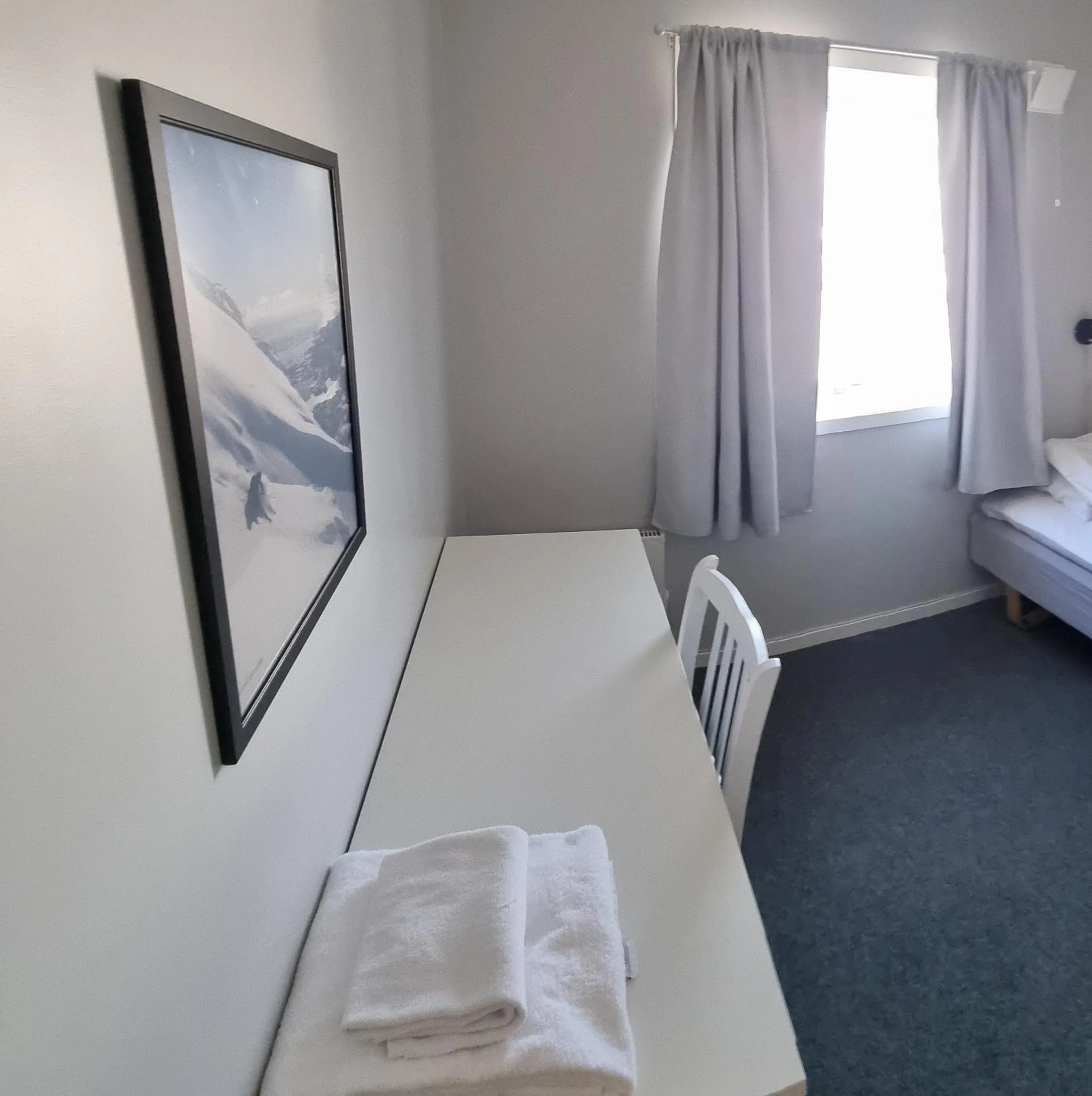 Seating area, Bed in Lofoten Overnatting - Leknes