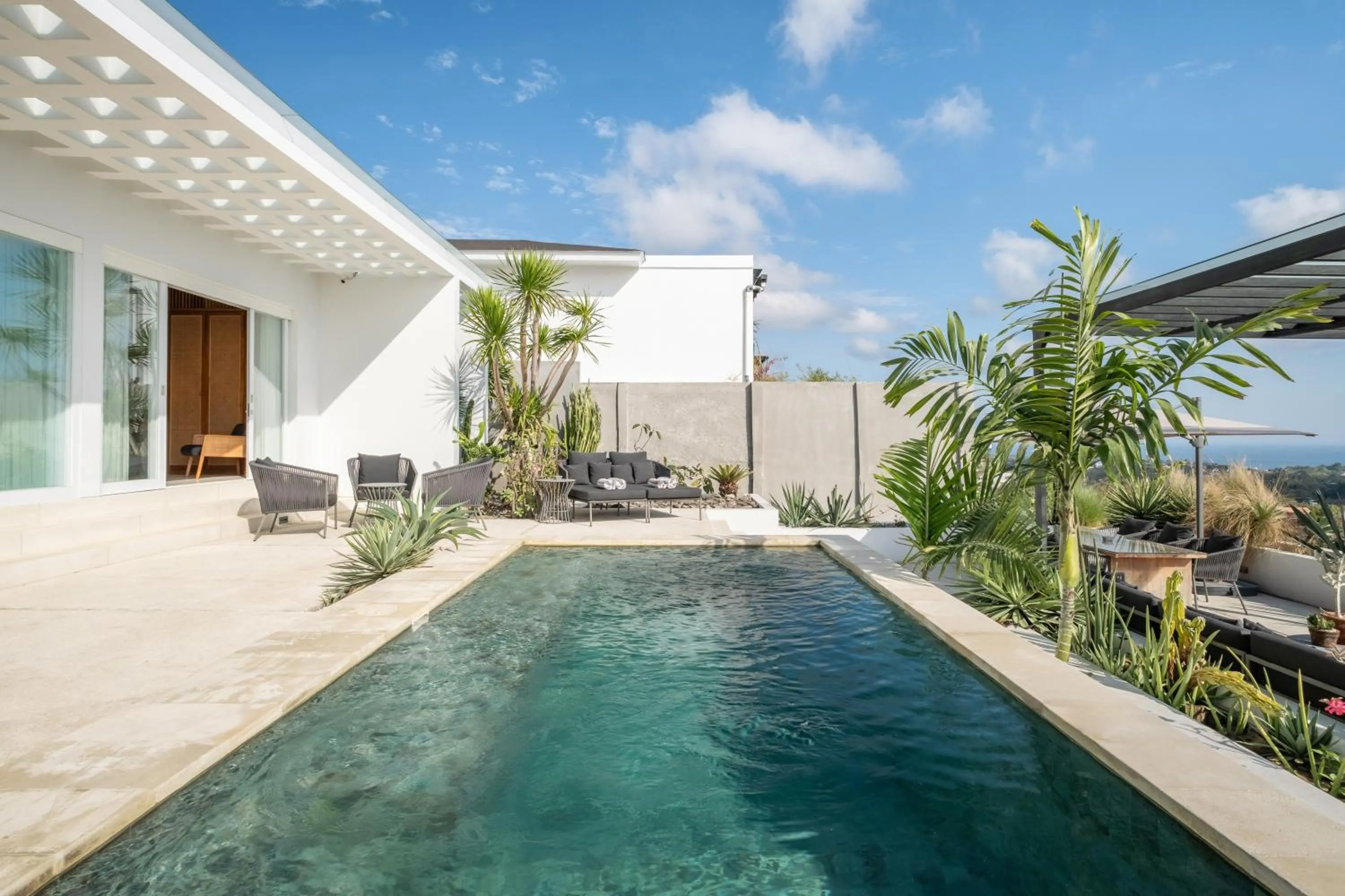 Pool view in Villa Osun