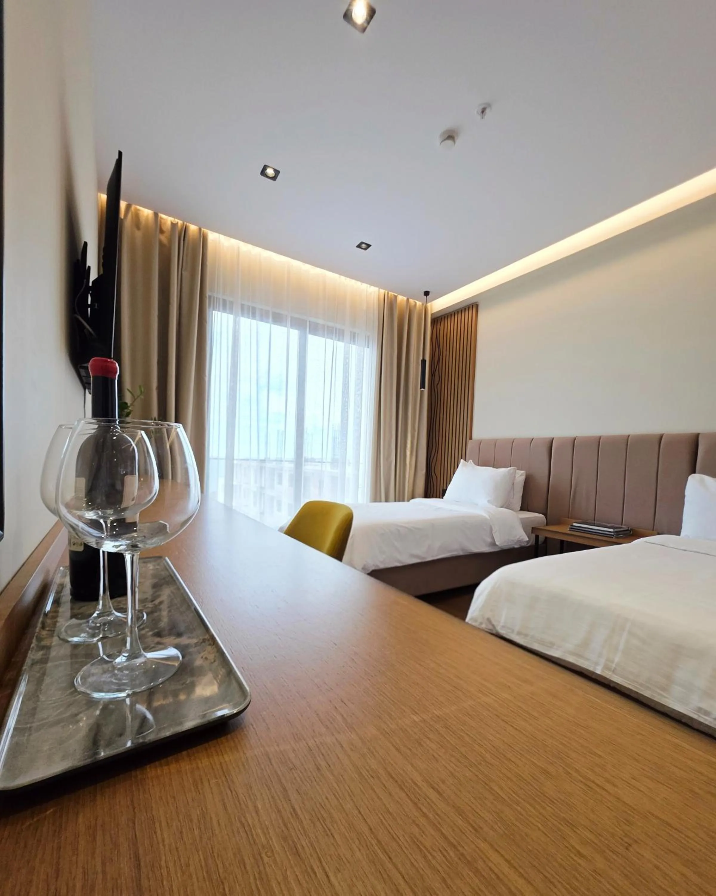 Bed in Valza Boutique Hotel