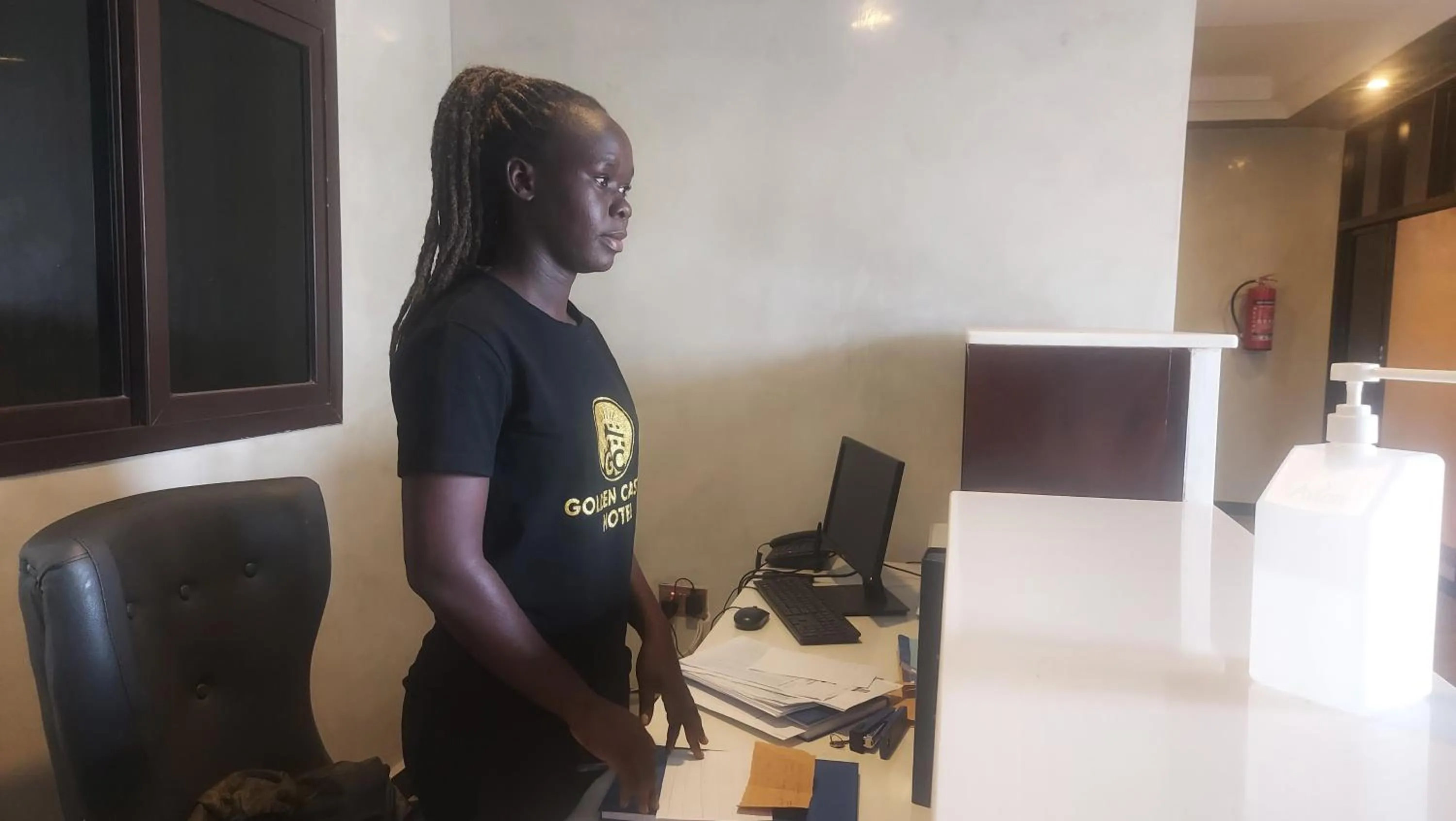 Lobby or reception in Golden Castle Hotel Hoima