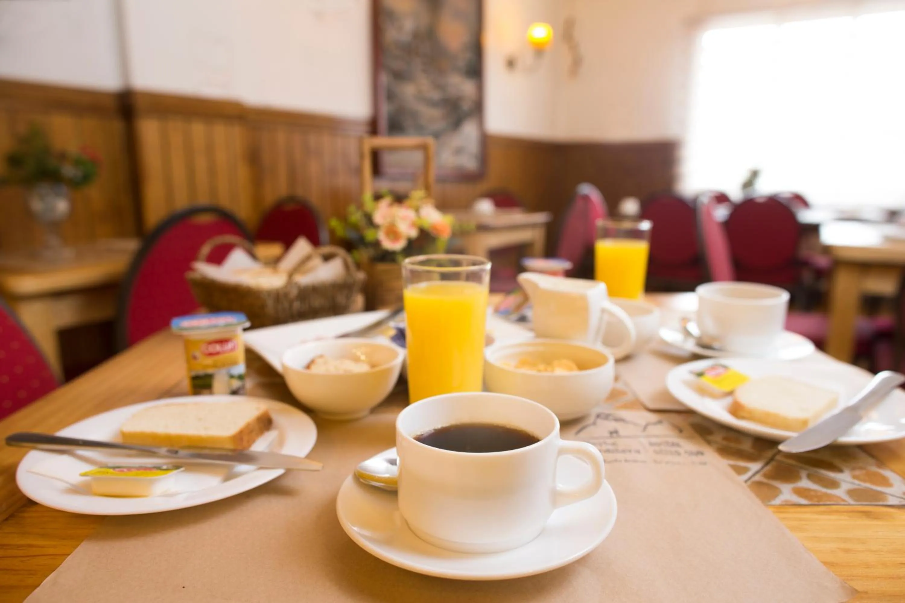 Breakfast in Hostal Hielo Sur