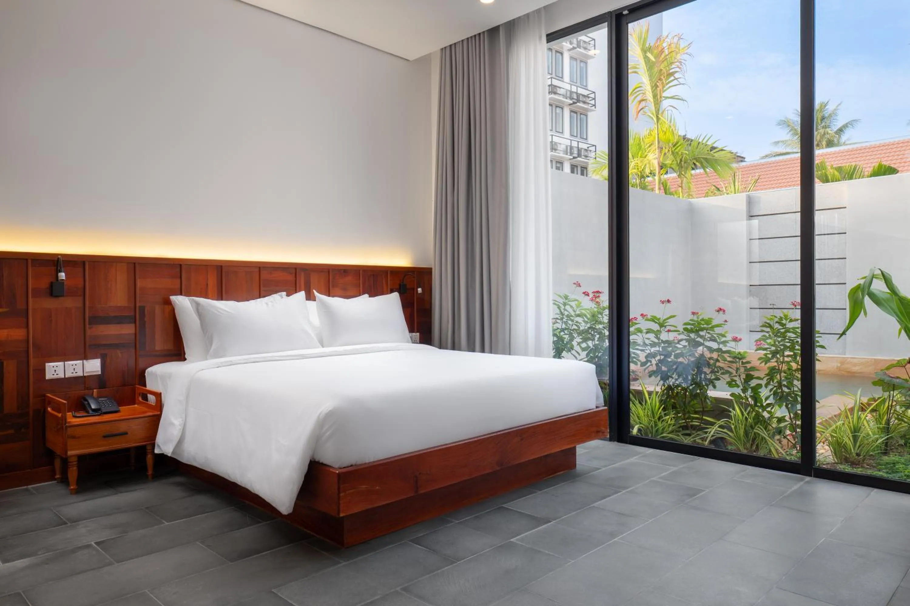 Bed in Two Seasons Siem Reap Hotel