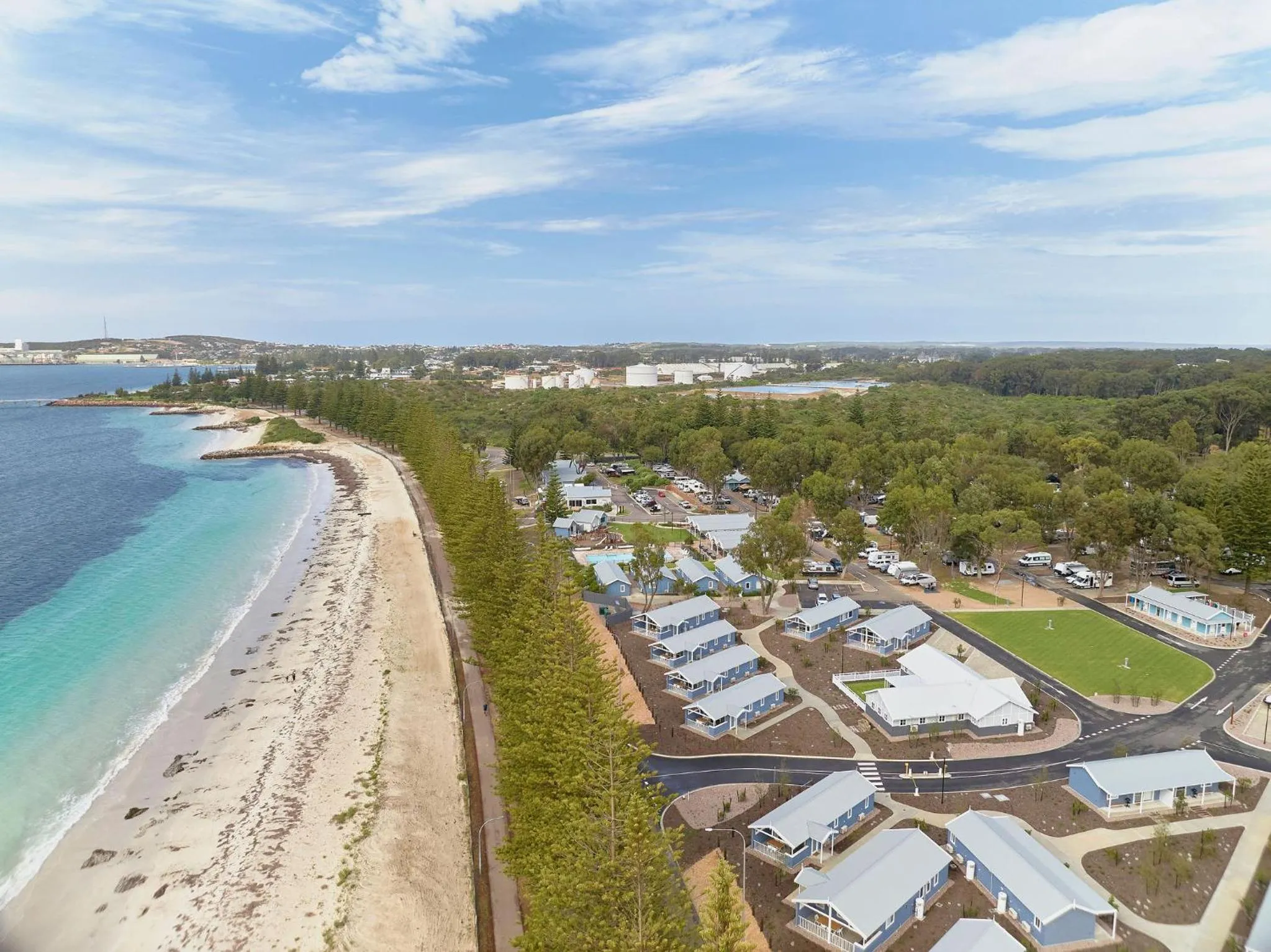 Bird's eye view in RAC Esperance Holiday Park