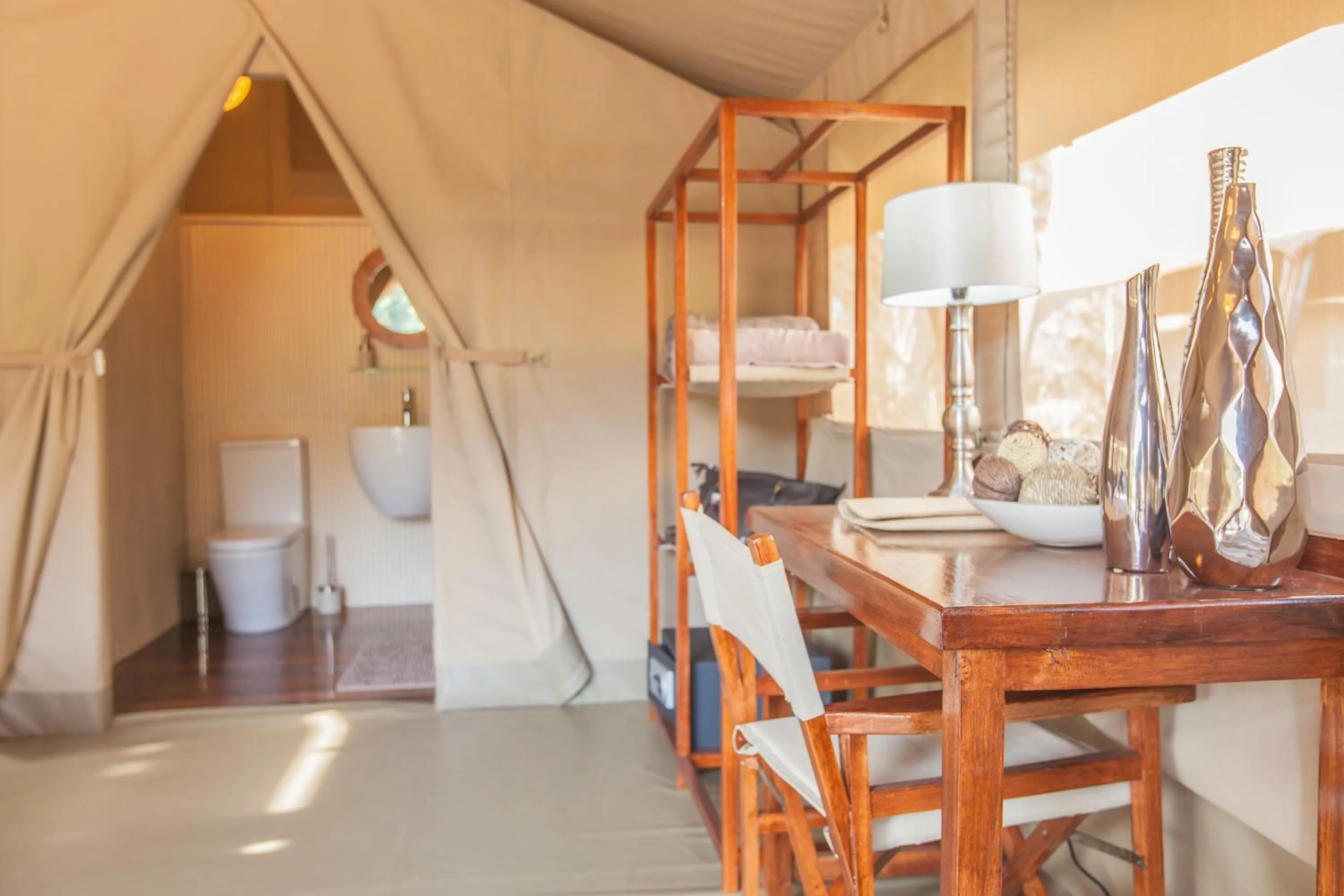 Bathroom in Wildebeest Eco Camp