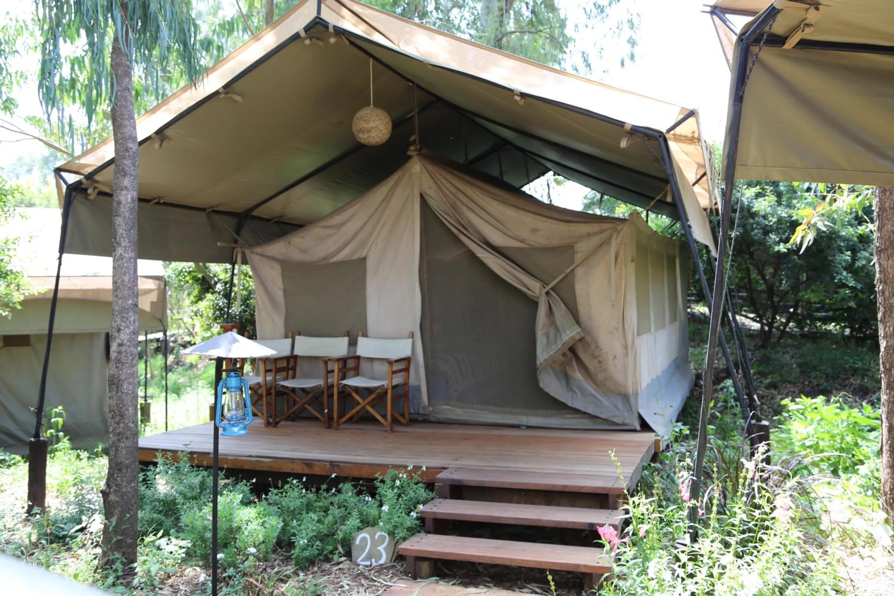 Balcony/Terrace in Wildebeest Eco Camp