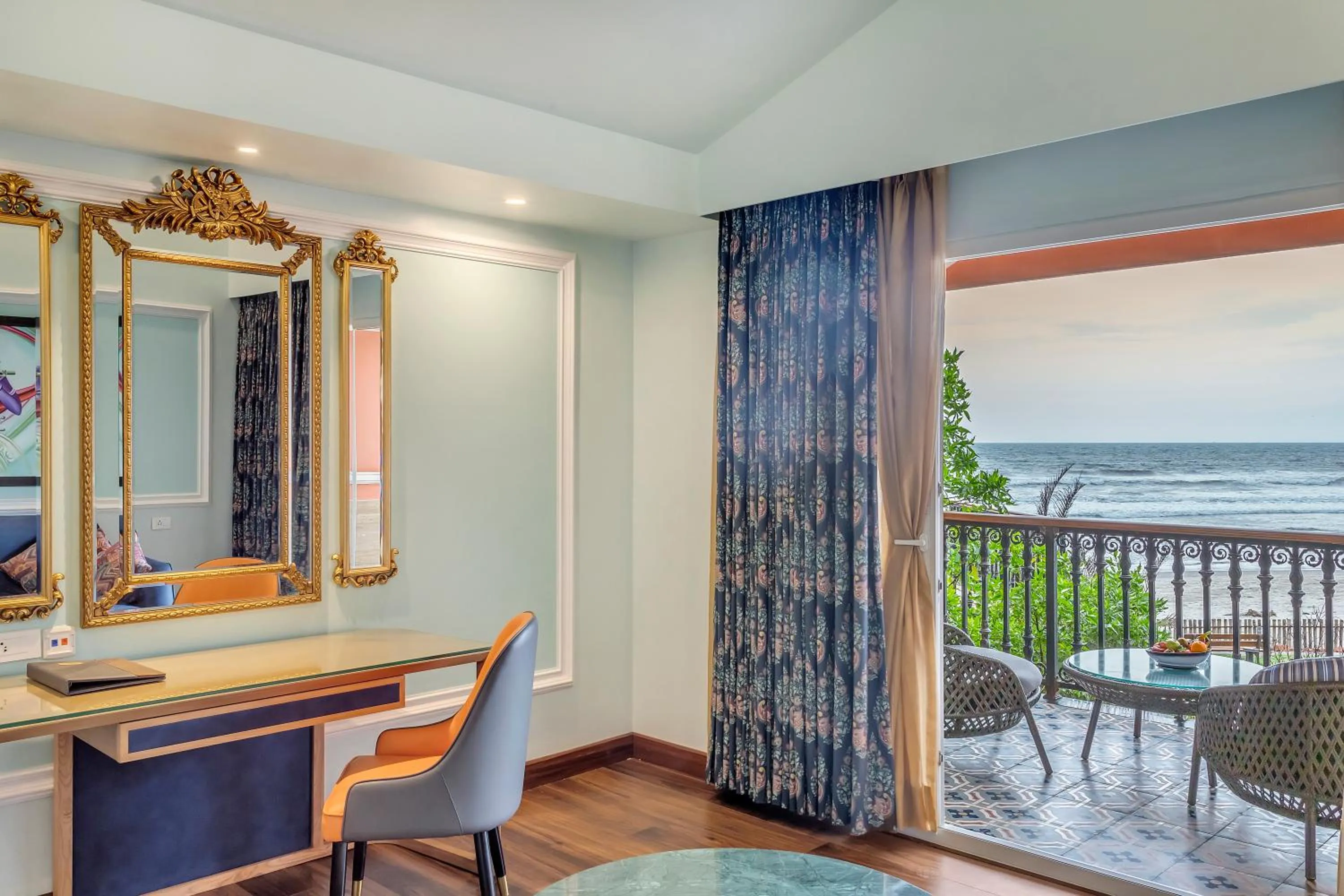 Seating area in Mayfair On Sea, Morjim Beach, Goa