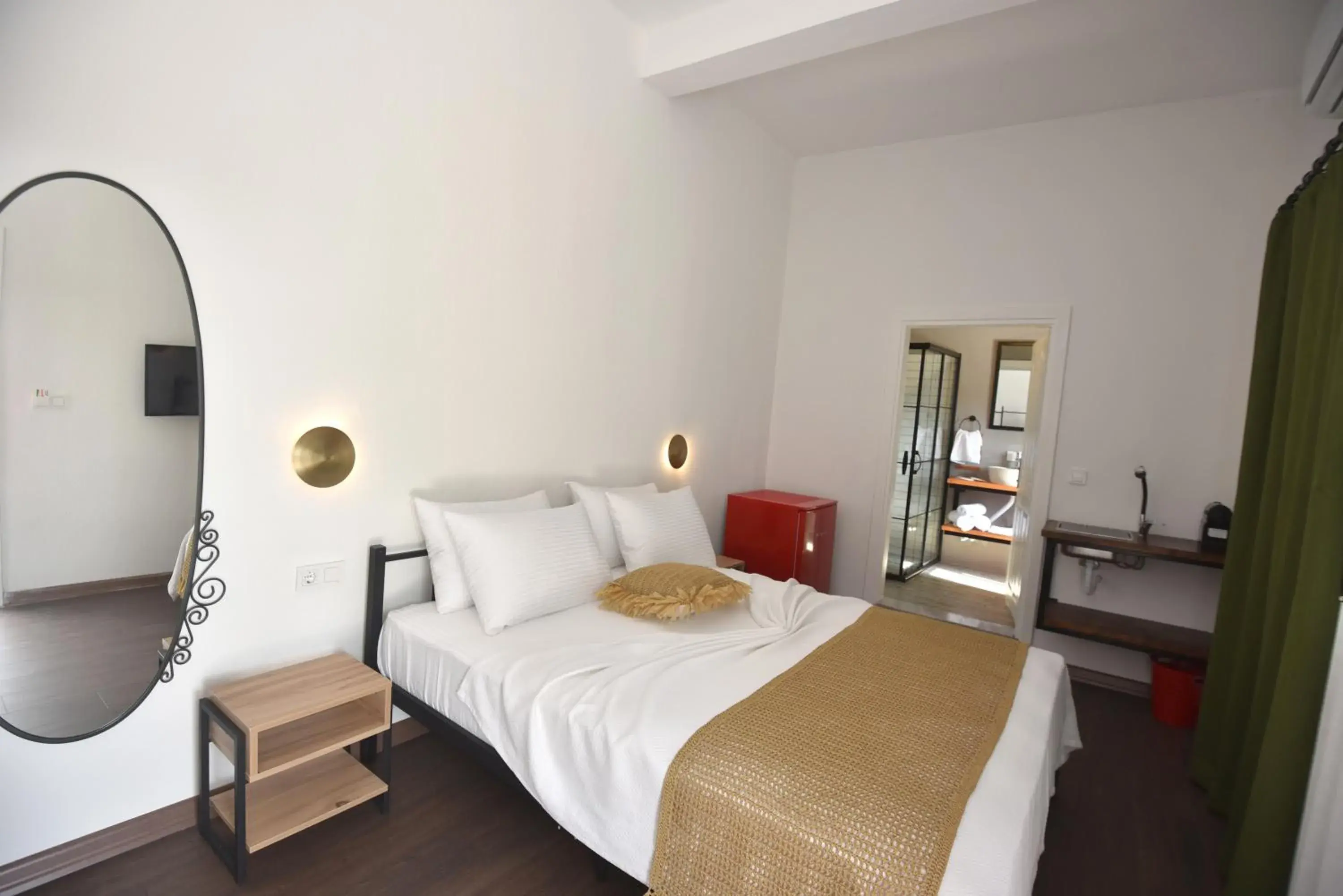 Bed in Benjamin Otel Gumusluk Bed in Benjamin Otel Gumusluk